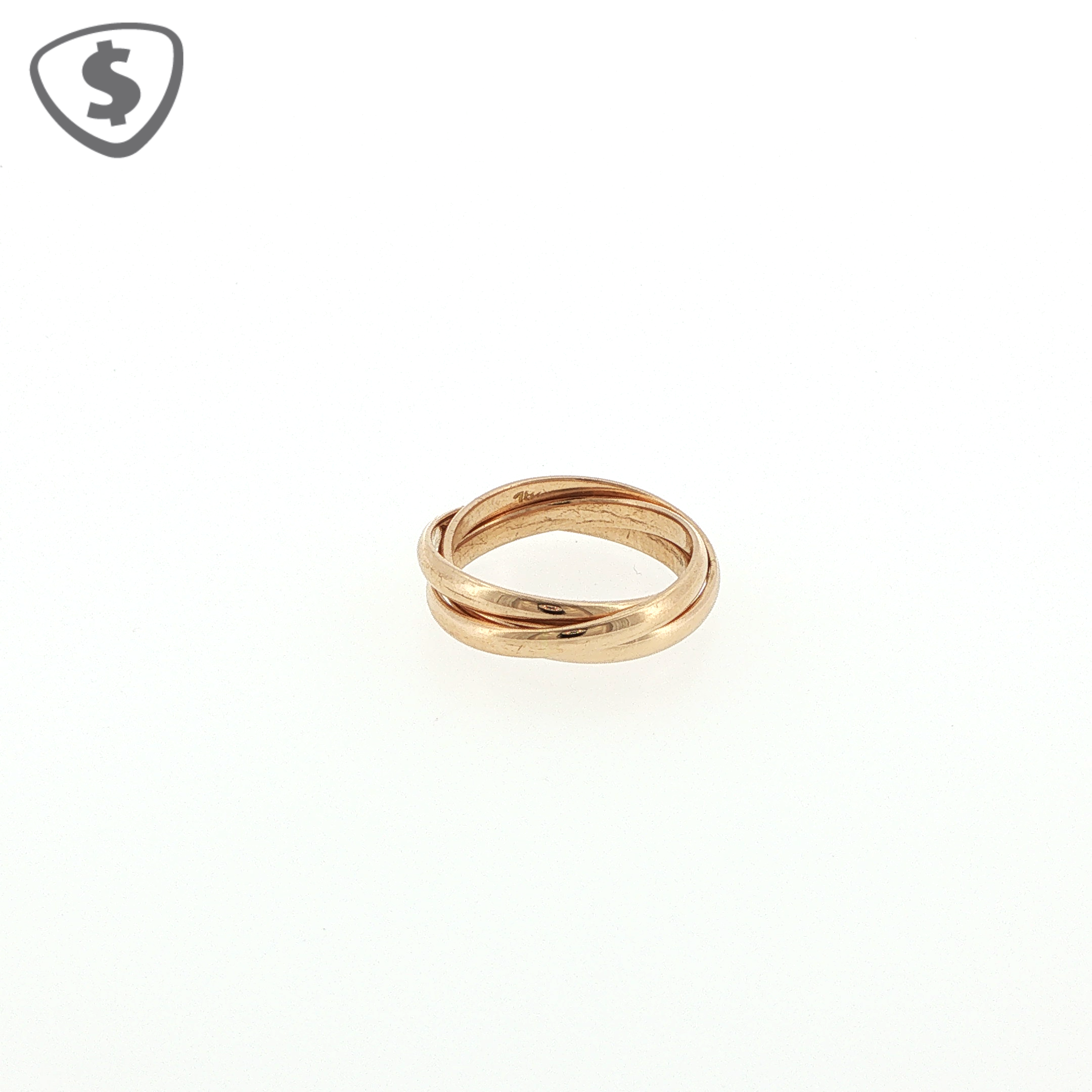18ct Rose Gold Interlocking Triple Band Ring