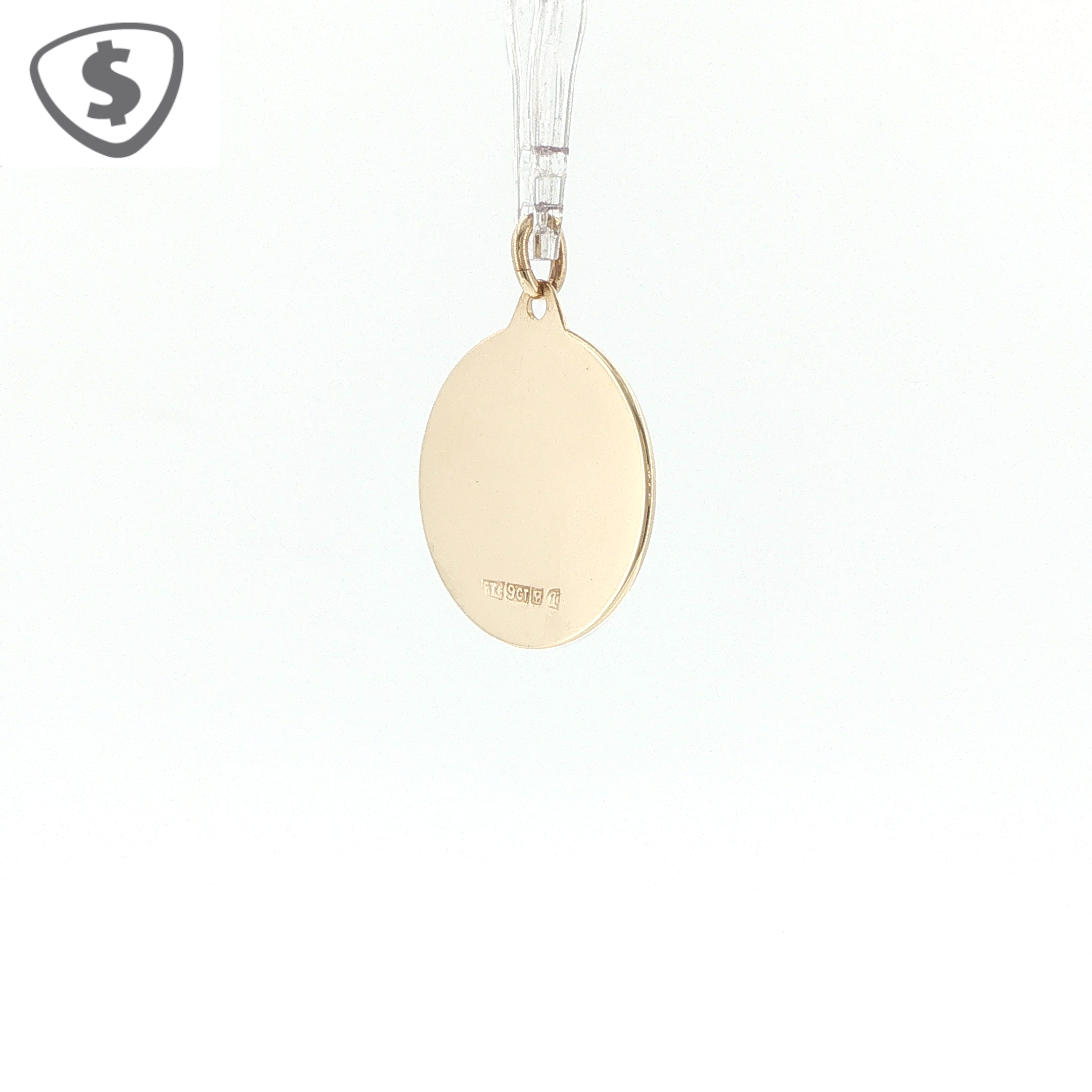 9ct Yellow Gold Embossed St Christopher Medal Pendant