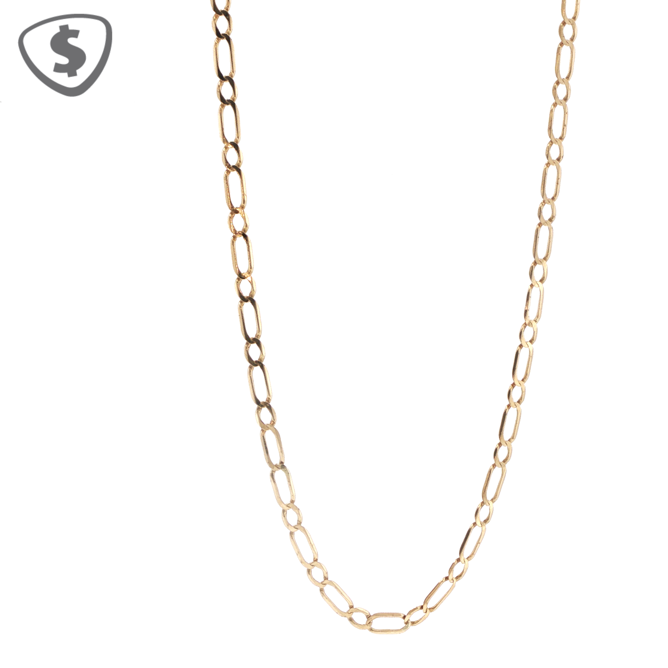 9ct Yellow Gold Figaro Necklace