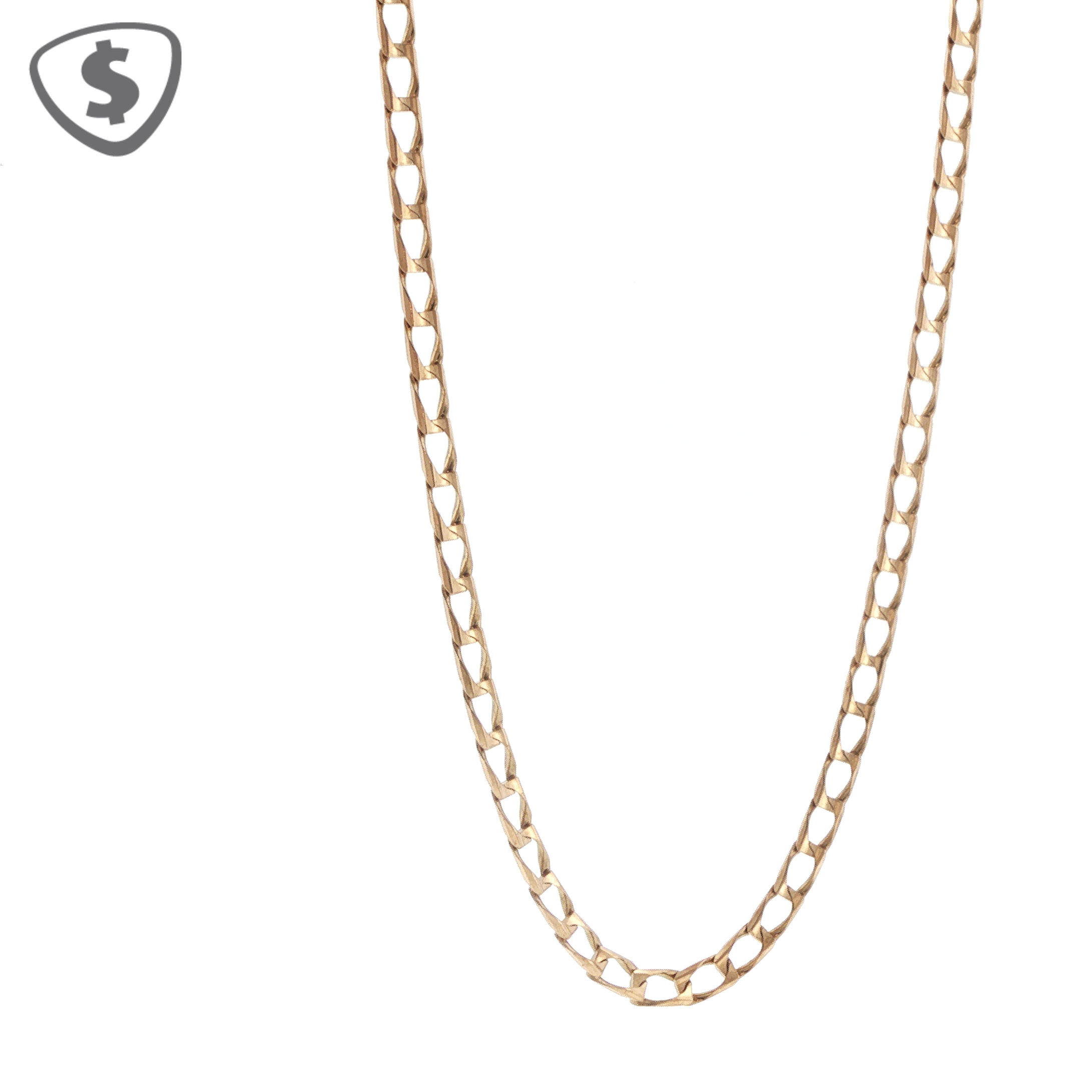 9ct Yellow Gold Curb Link Necklace