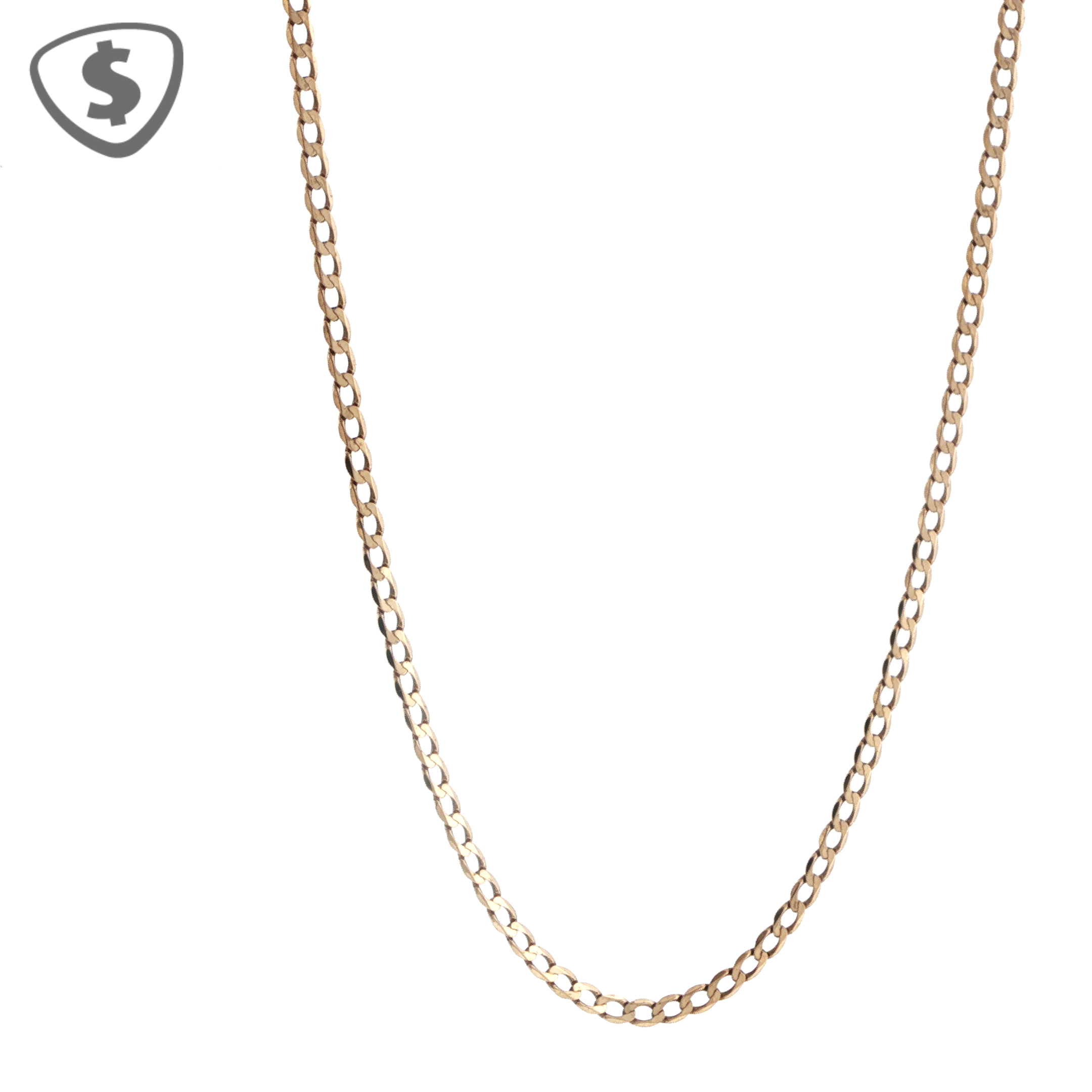 9ct Yellow Gold Curb Link Necklace