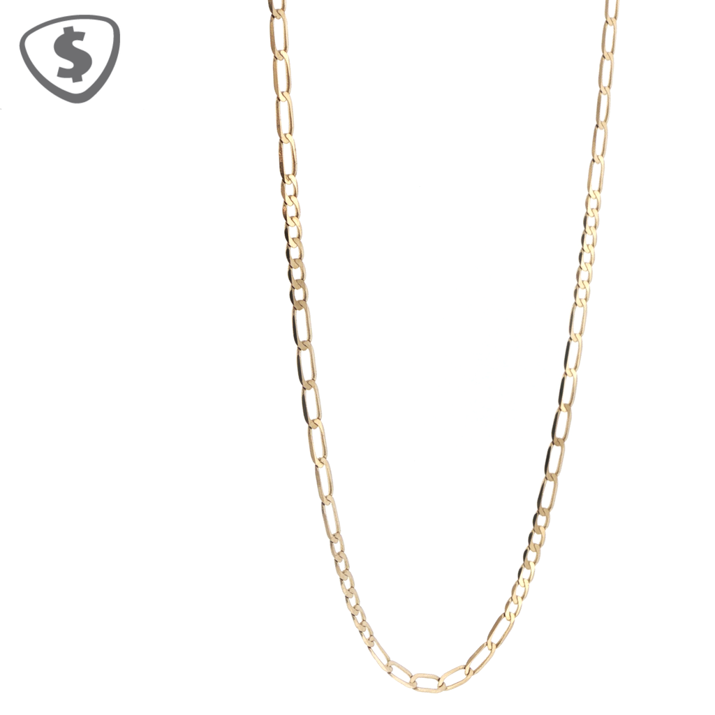 9ct Yellow Gold Figaro Link Necklace