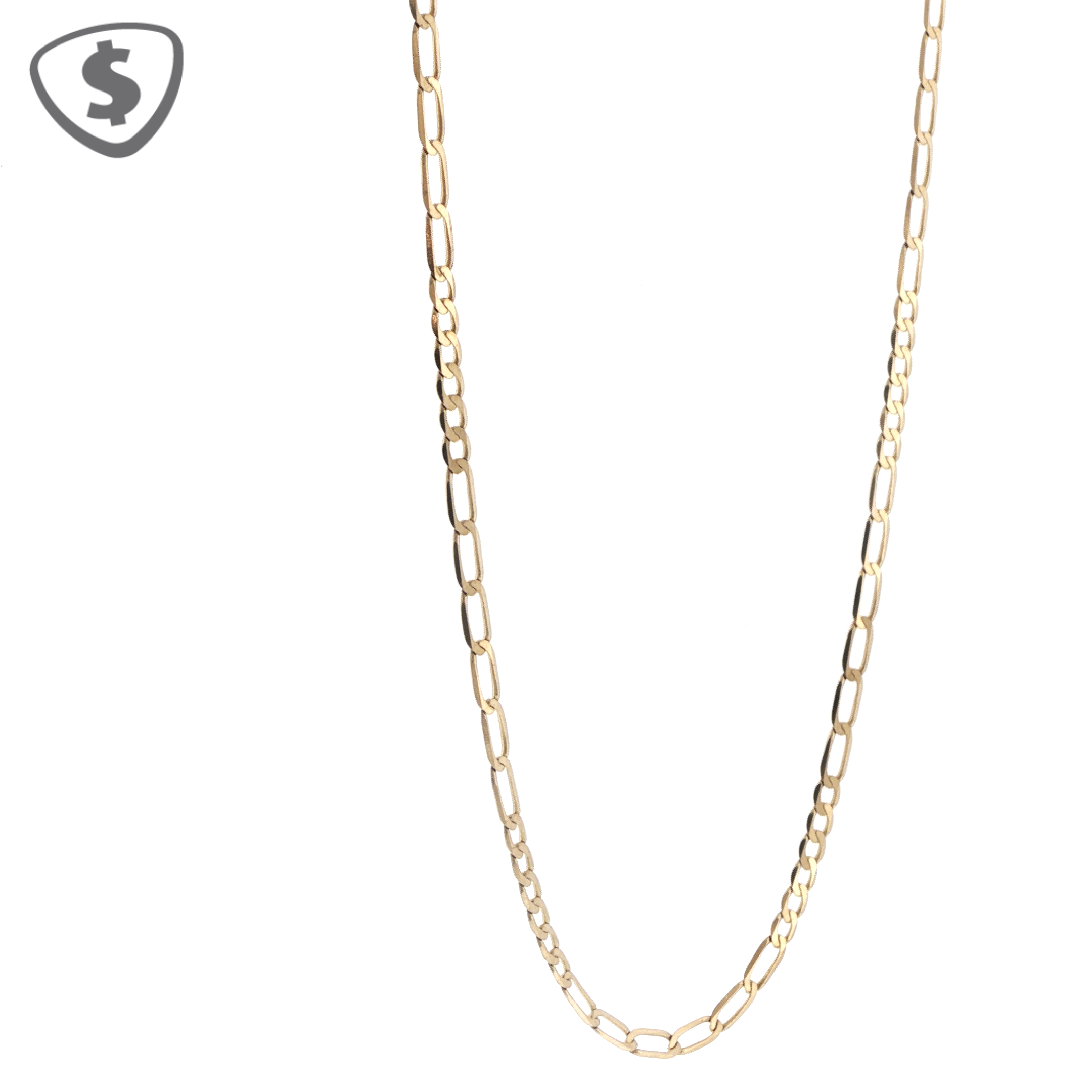 9ct Yellow Gold Figaro Link Necklace