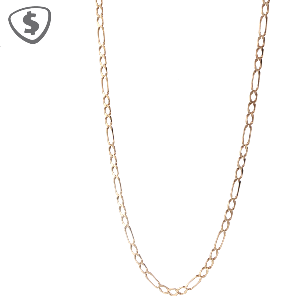 9ct Yellow Gold Figaro Link Necklace