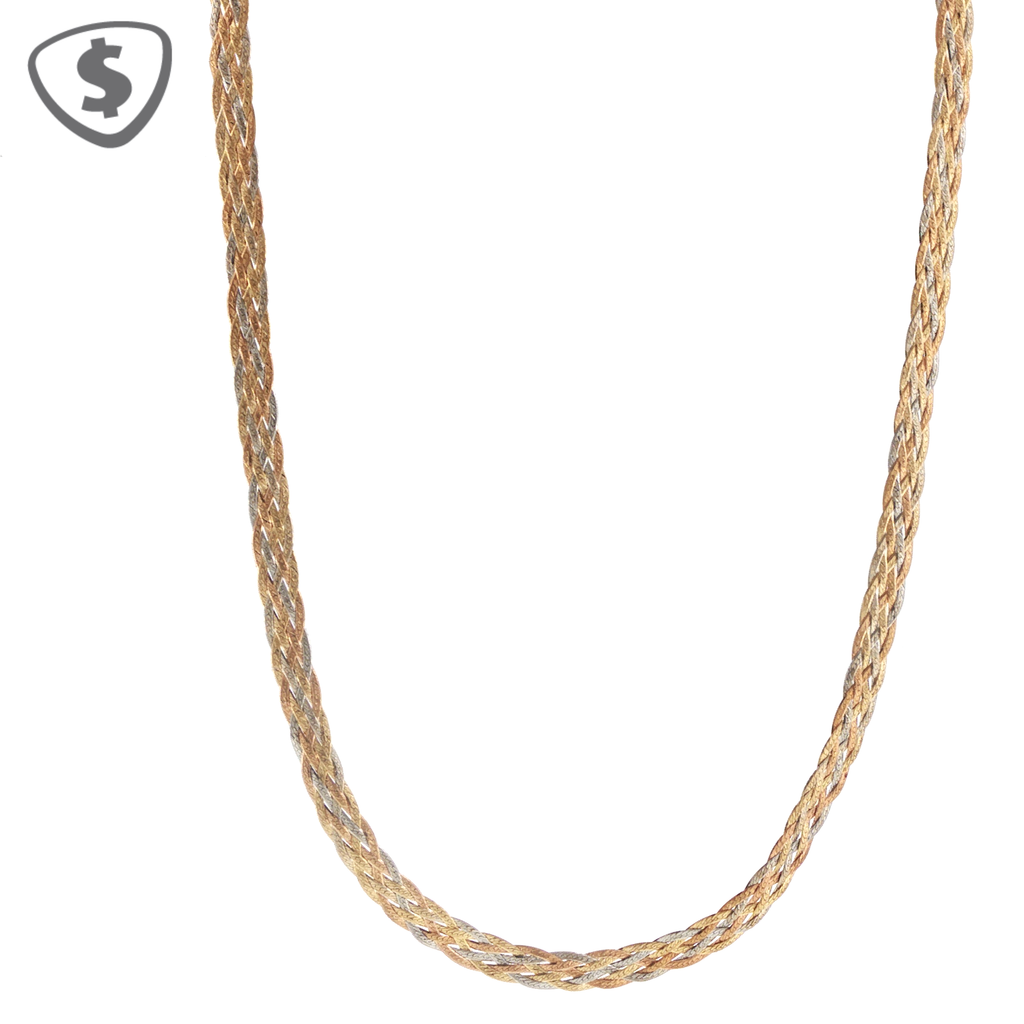 18ct Tricolor Gold Necklace