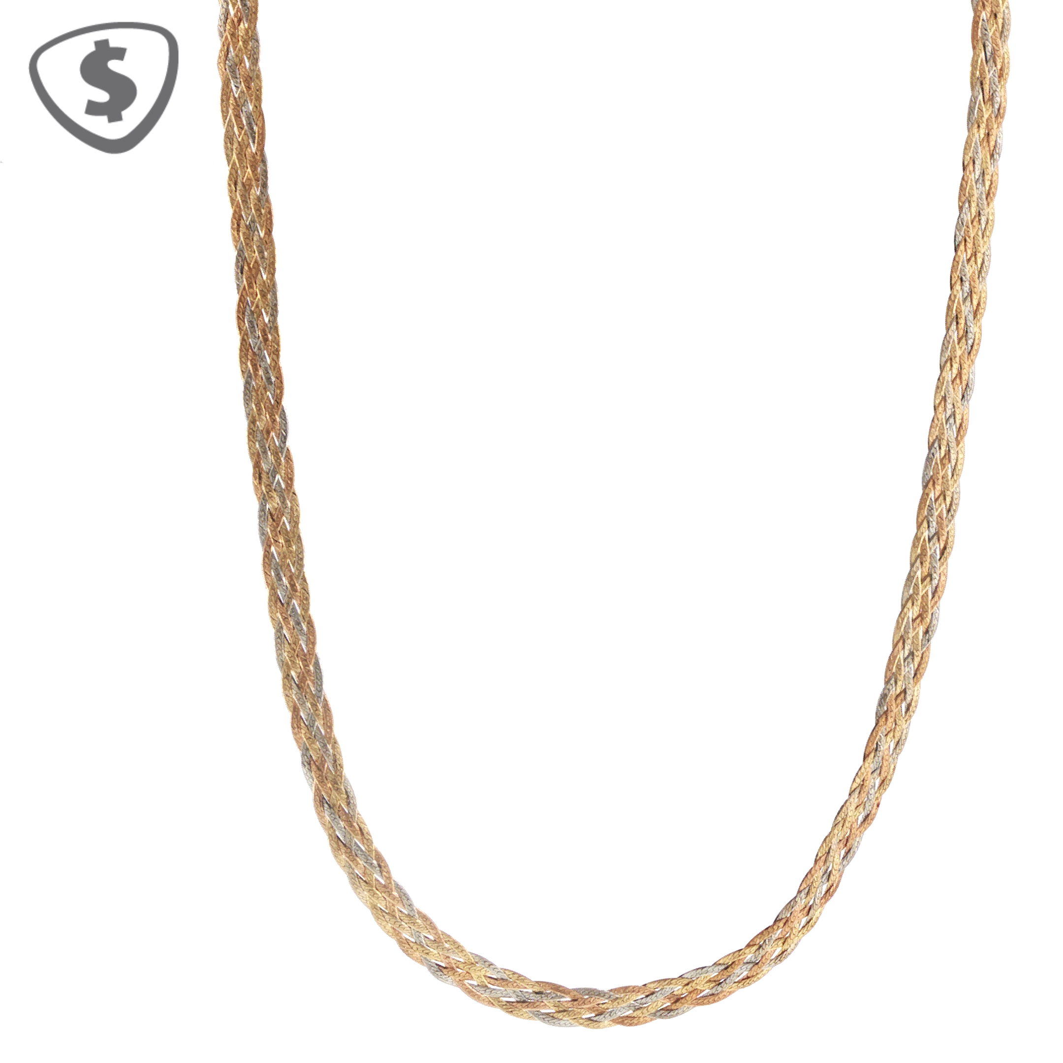 18ct Tricolor Gold Necklace