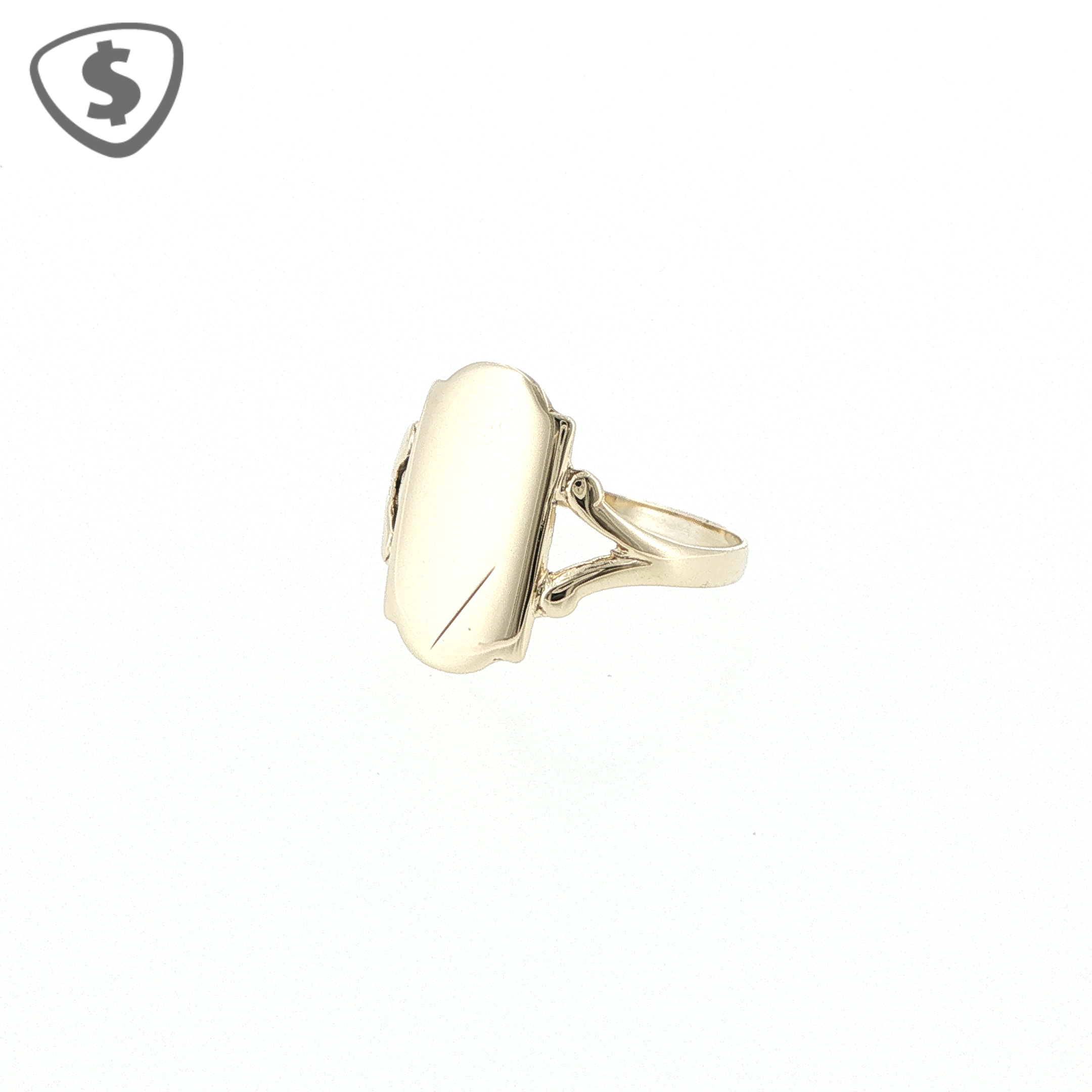9ct Yellow Gold Elongated Shield Signet Ring