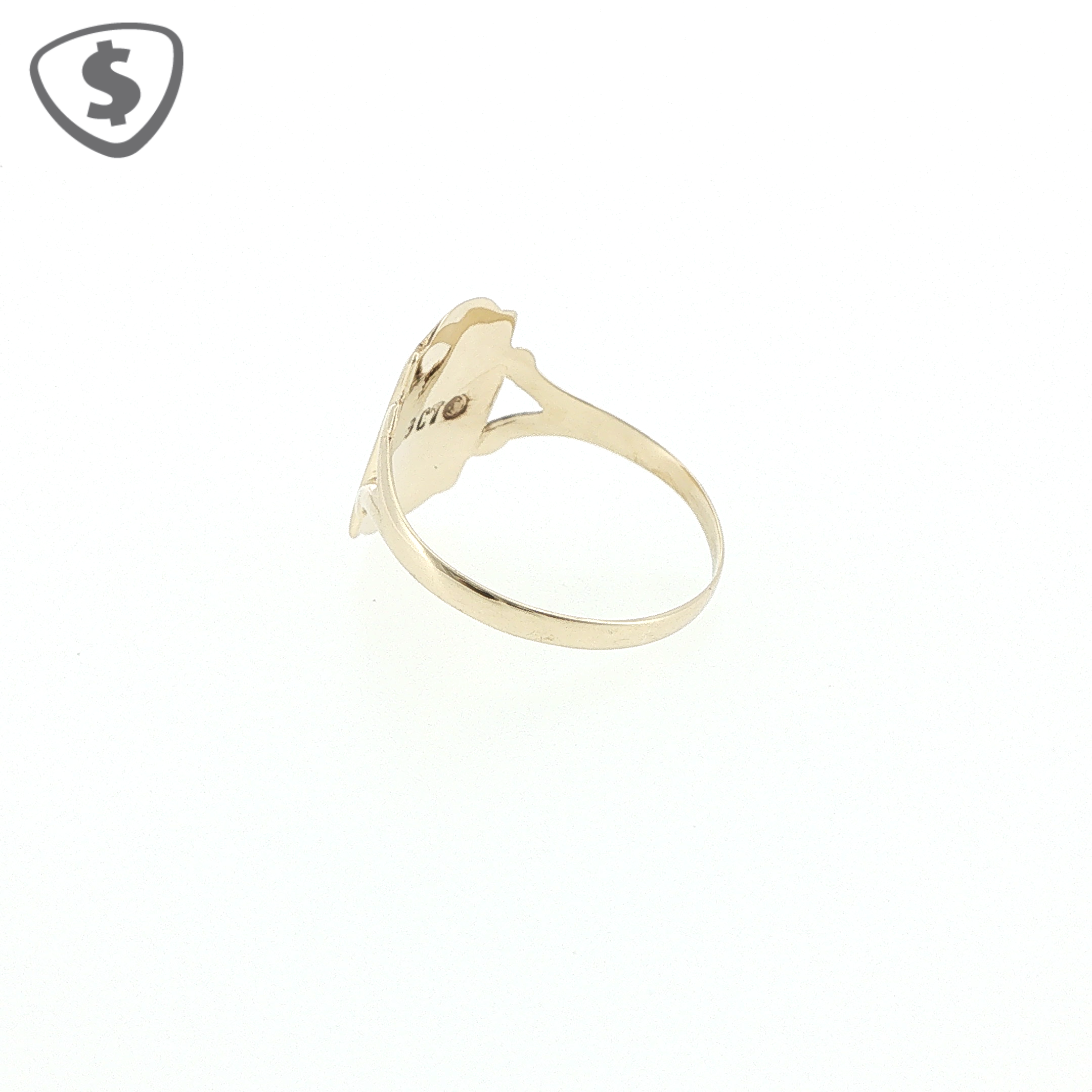 9ct Yellow Gold Elongated Shield Signet Ring