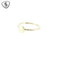 9ct Yellow Gold Minimalist Round Disc Signet Ring