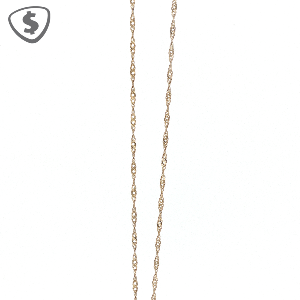 9ct Yellow Gold Open Heart Charm Necklace