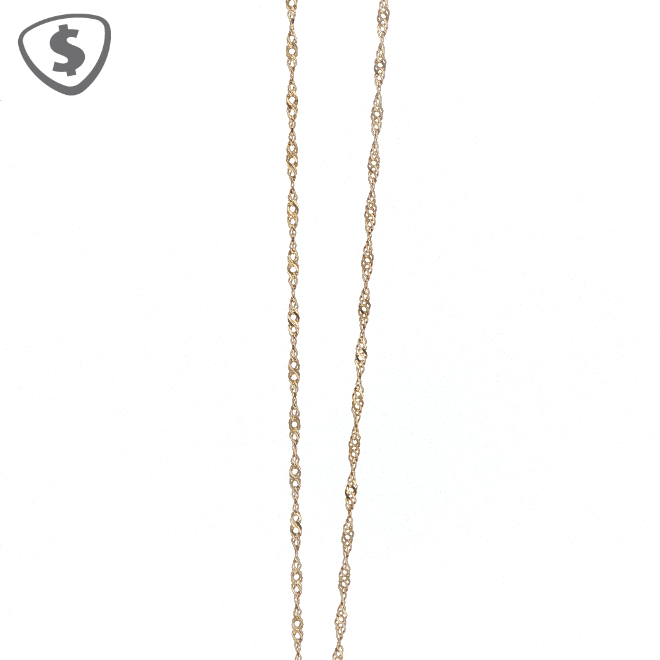 9ct Yellow Gold Open Heart Charm Necklace
