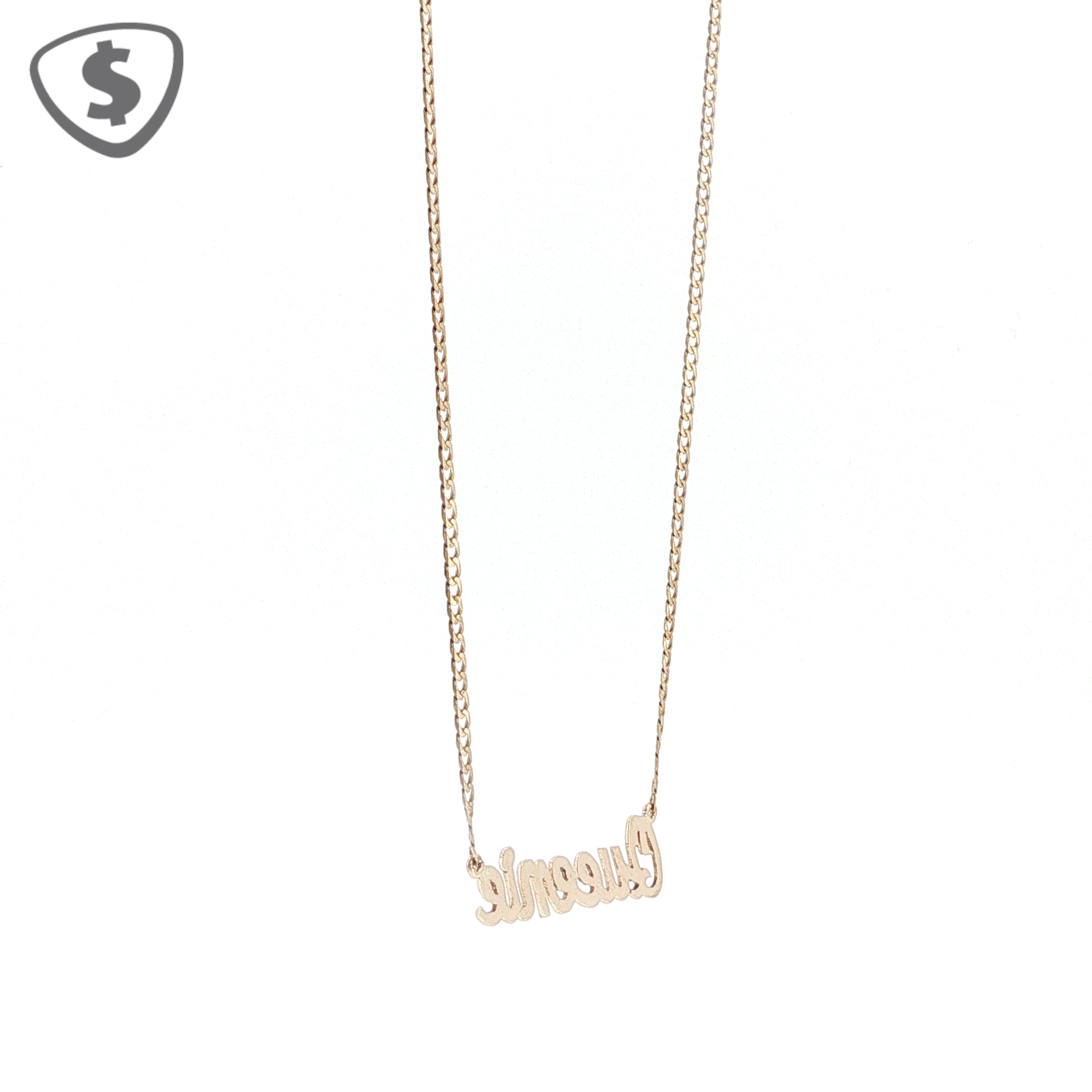 9ct Yellow Gold Script Name Necklace