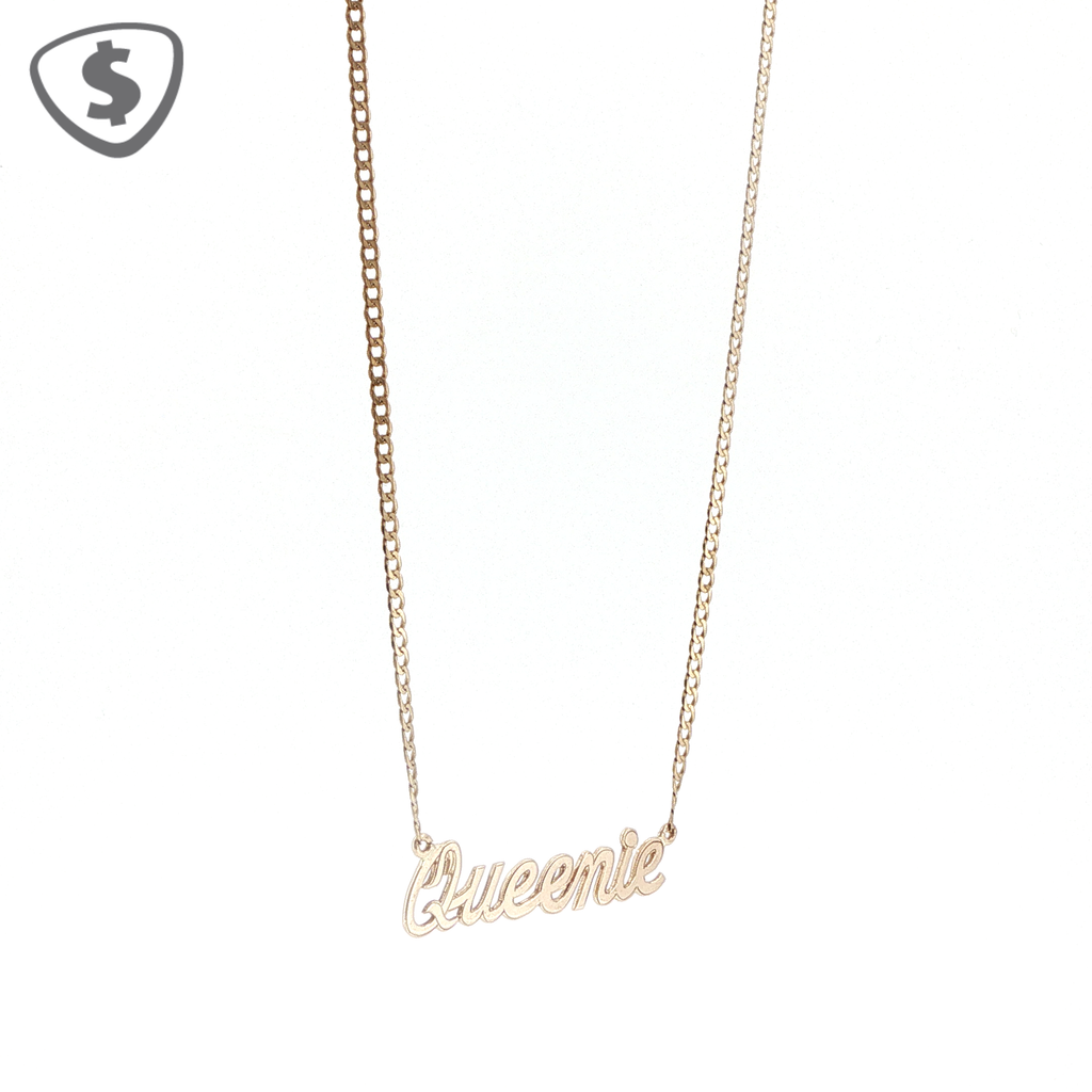 9ct Yellow Gold Script Name Necklace