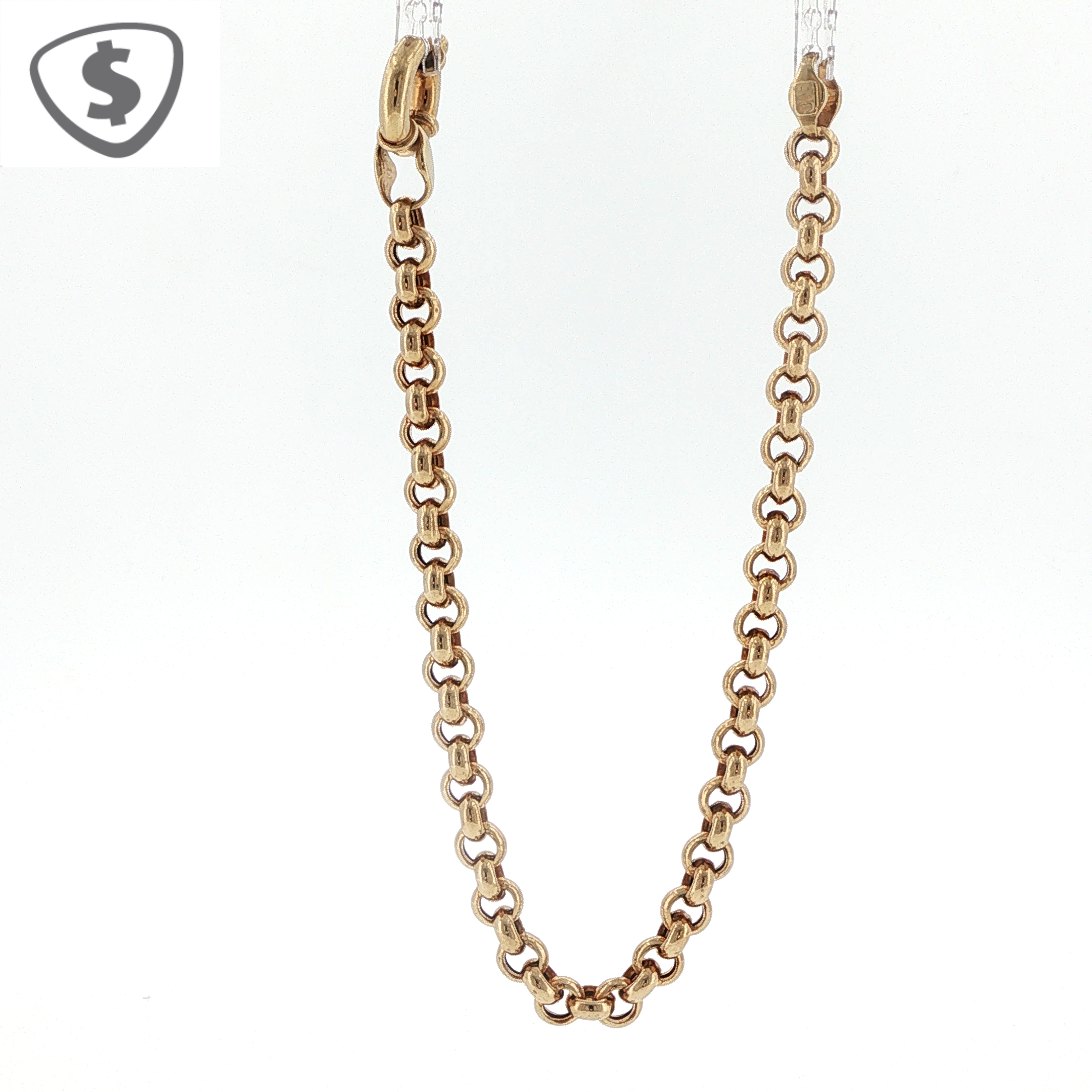 9ct Yellow Gold Belcher Link Bracelet