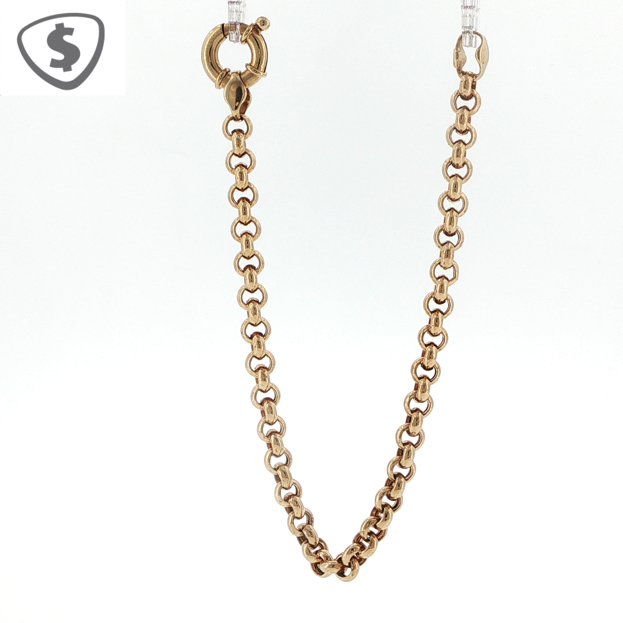 9ct Yellow Gold Belcher Link Bracelet