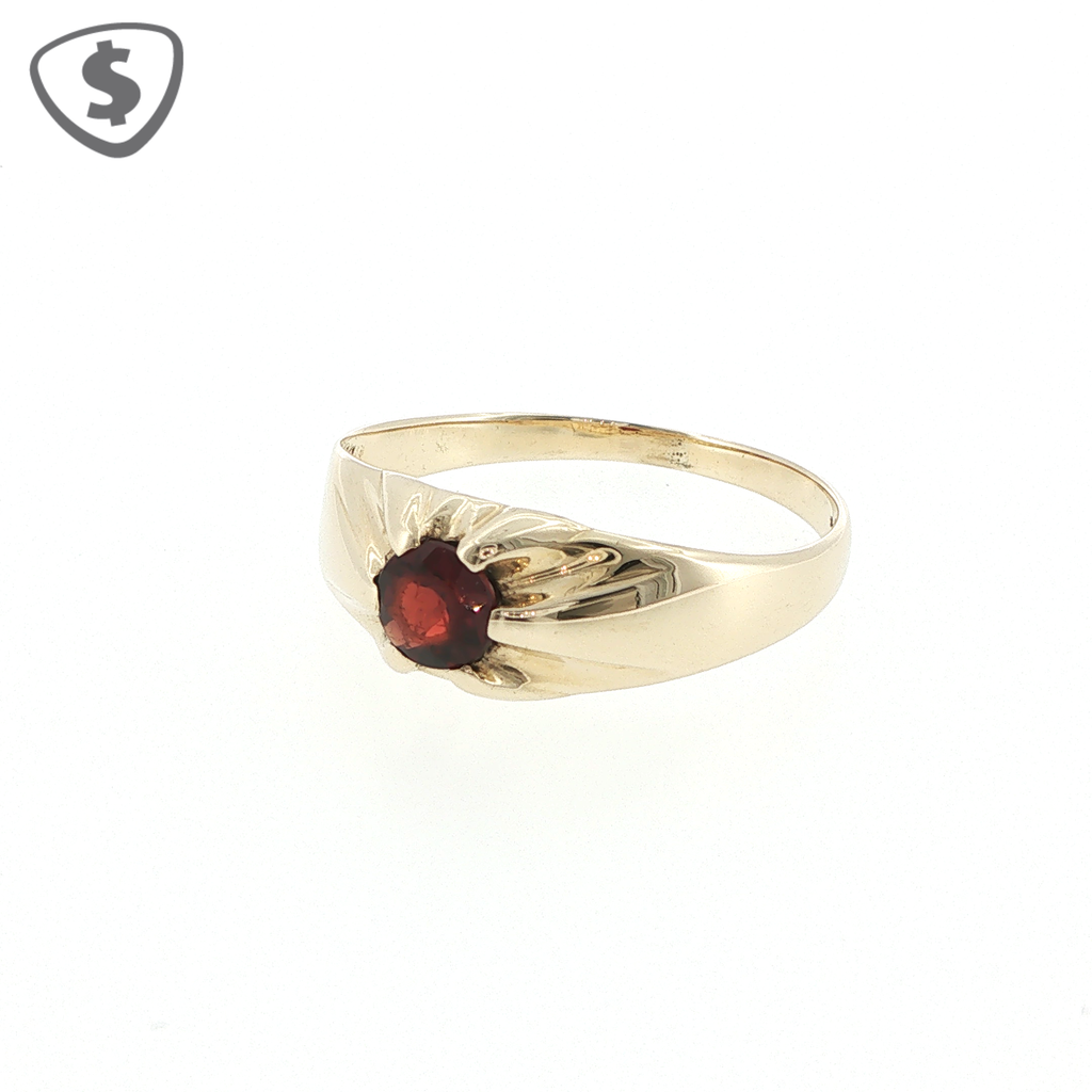 9ct Yellow Gold Ruby Signet Ring