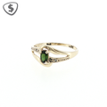 9ct Yellow Gold Green Sapphire Ring