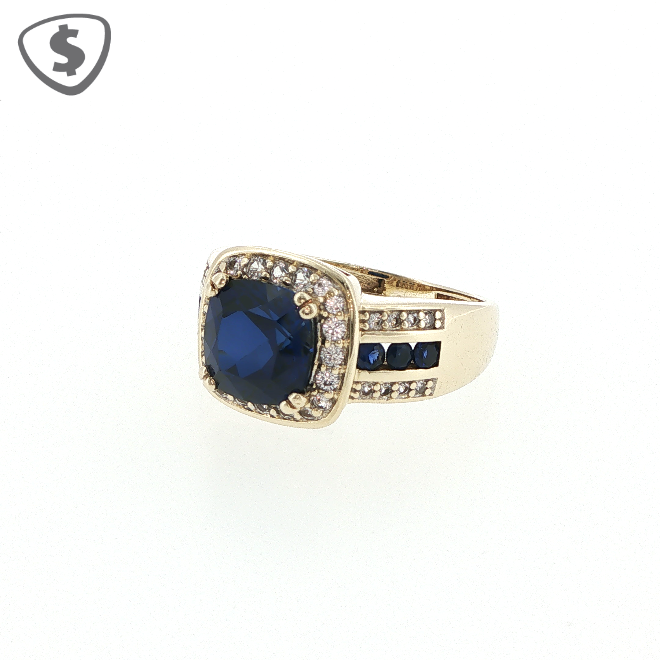 9ct Yellow Gold Halo Dress Ring