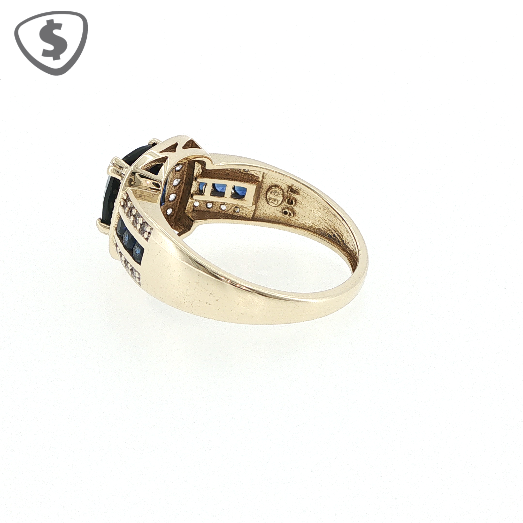 9ct Yellow Gold Halo Dress Ring