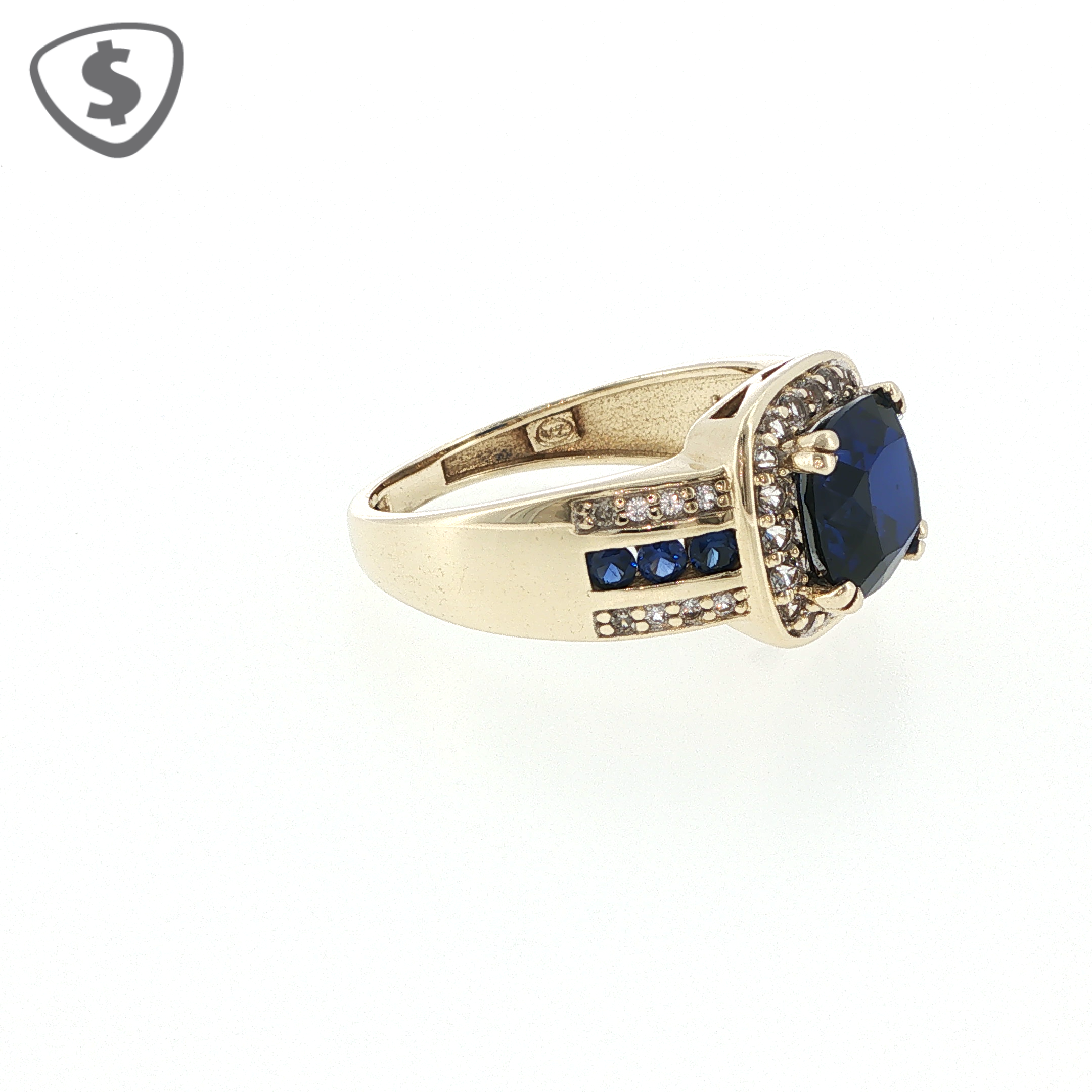 9ct Yellow Gold Halo Dress Ring