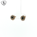9ct Yellow Gold Sapphire Earrings