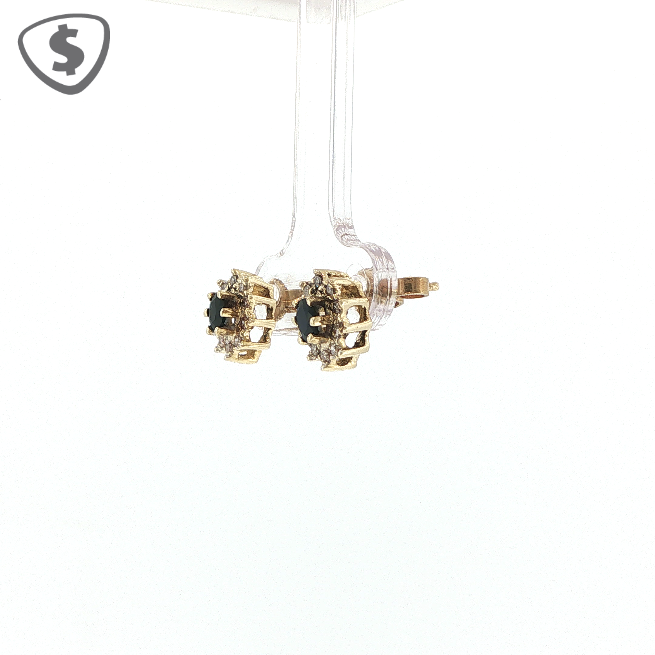 9ct Yellow Gold Sapphire Earrings