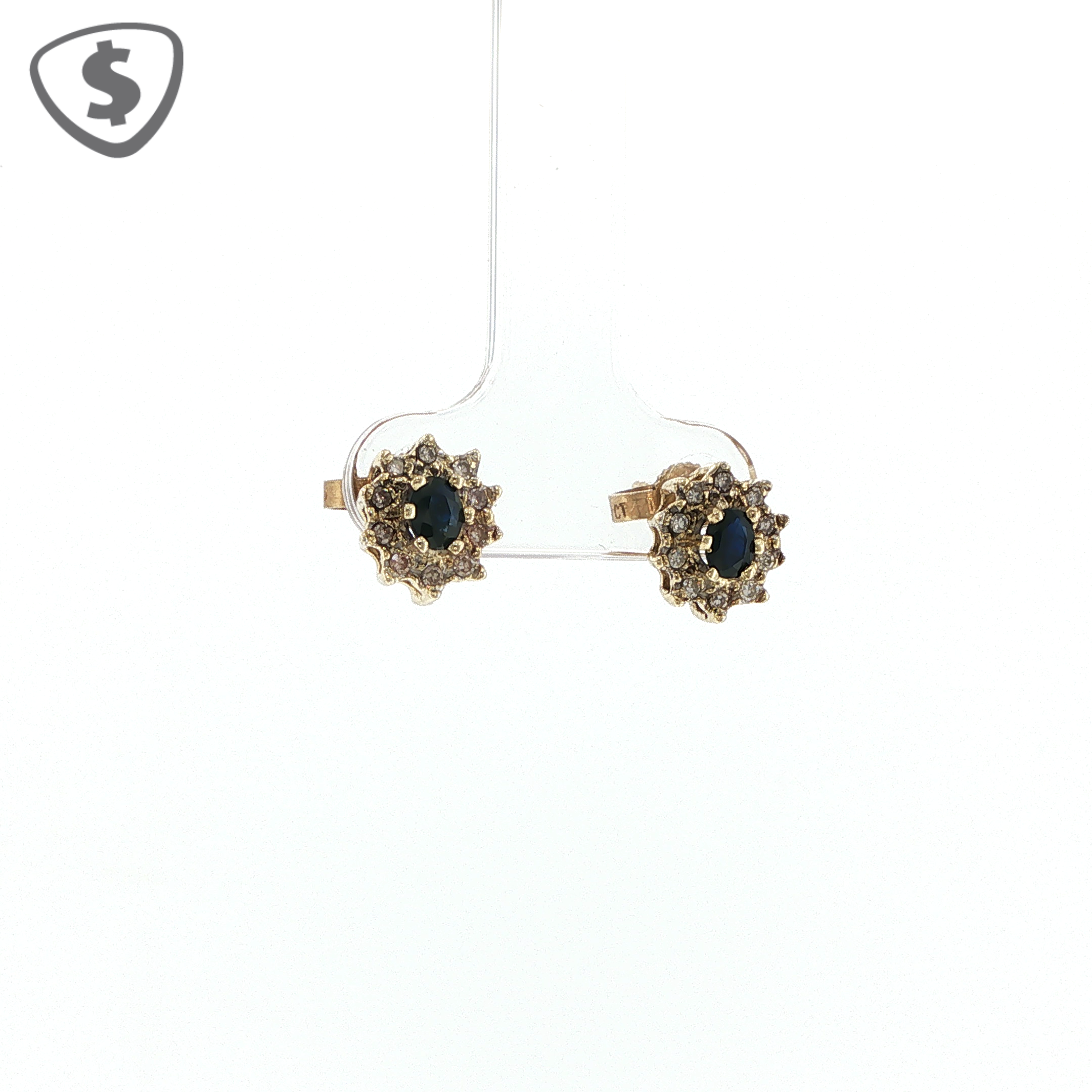 9ct Yellow Gold Sapphire Earrings