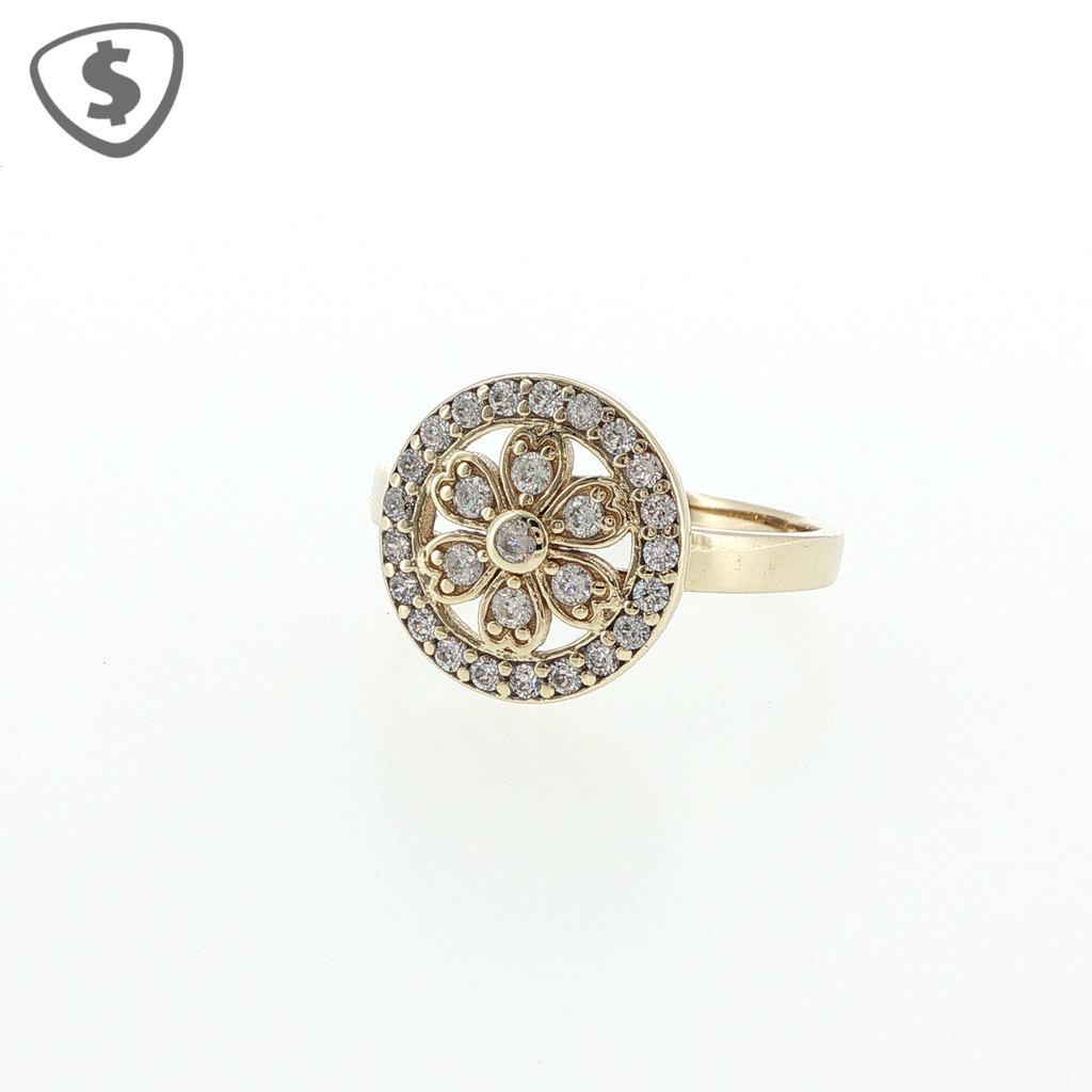 9ct Yellow Gold Halo Cocktail Ring