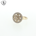 9ct Yellow Gold Halo Cocktail Ring