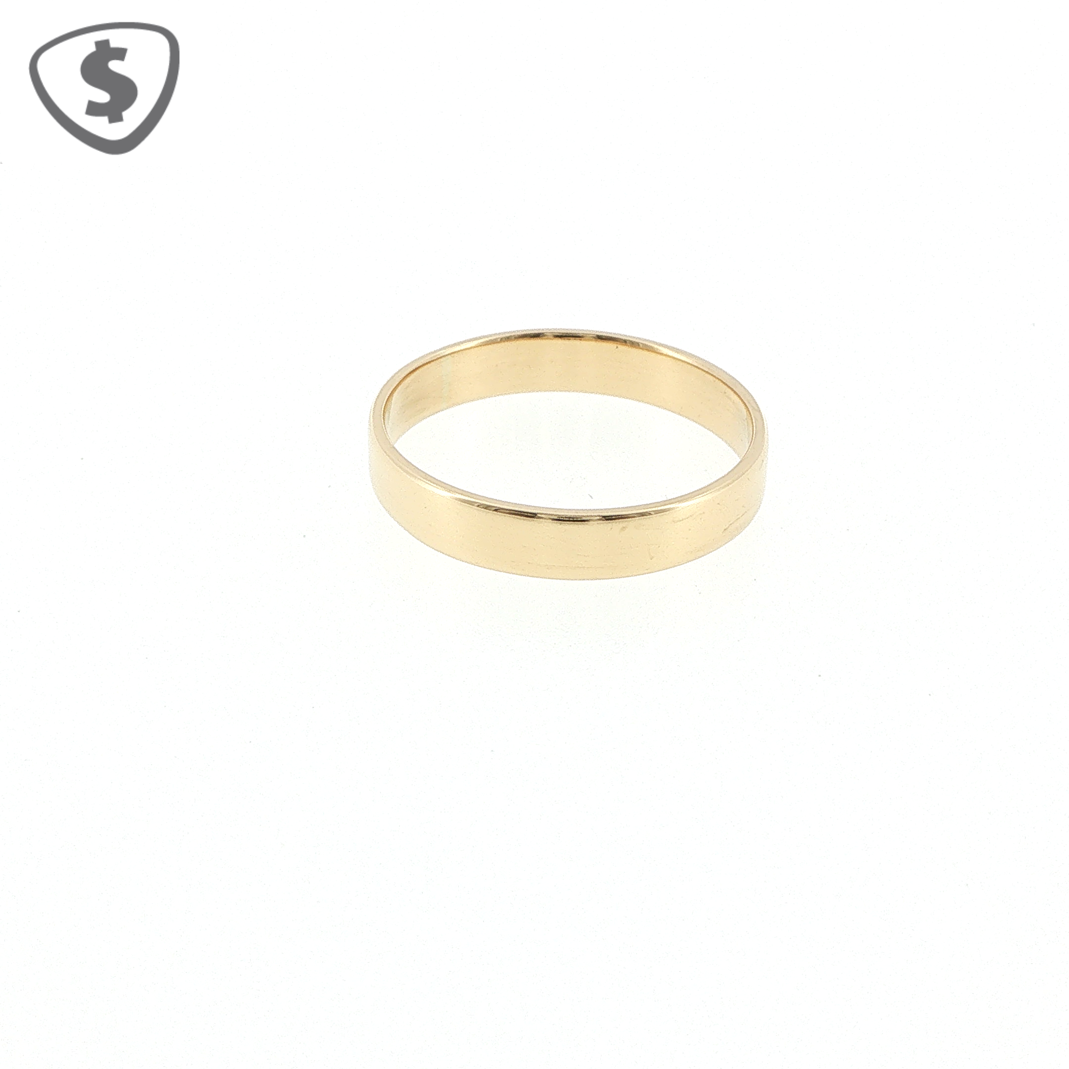 Polished 18ct Yellow Gold Flat Wedding Band