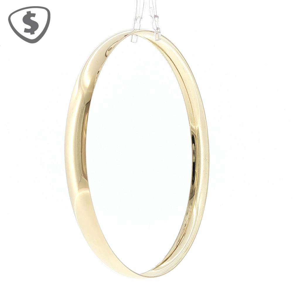 9ct Yellow Gold 6mm Slip on Bangle