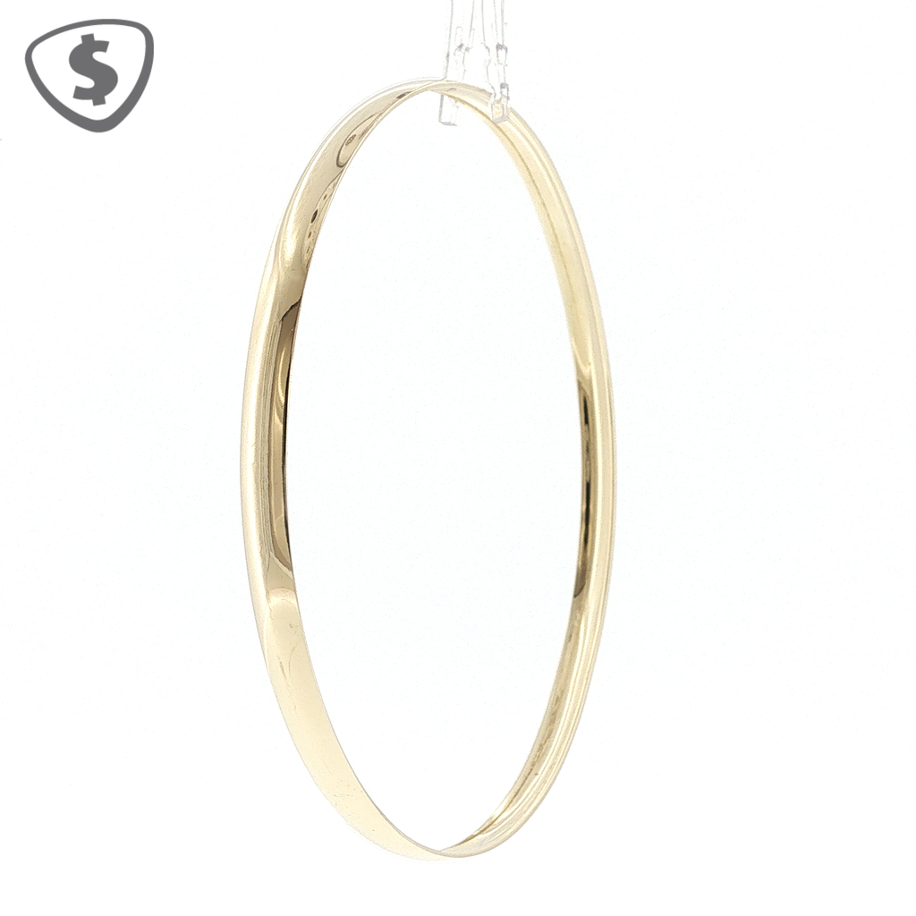 9ct Yellow Gold 4mm Slip on Bangle