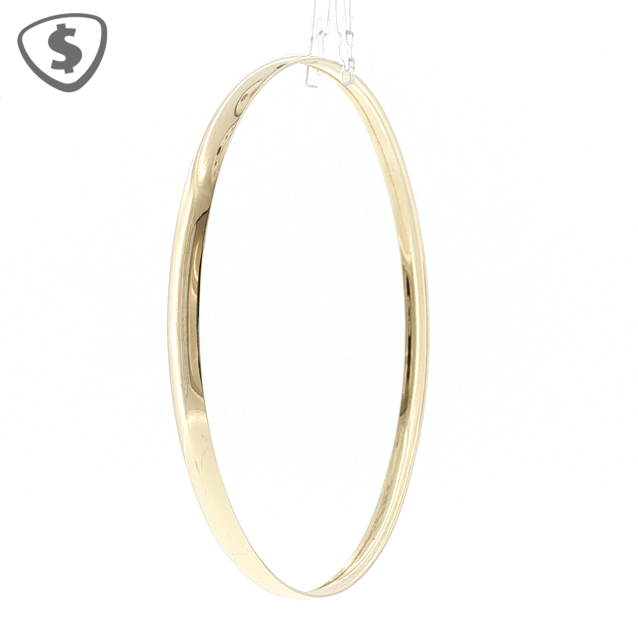 9ct Yellow Gold 4mm Slip on Bangle