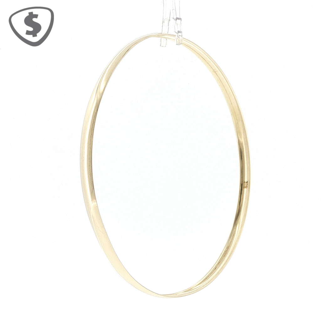 9ct Yellow Gold 4mm Slip on Bangle