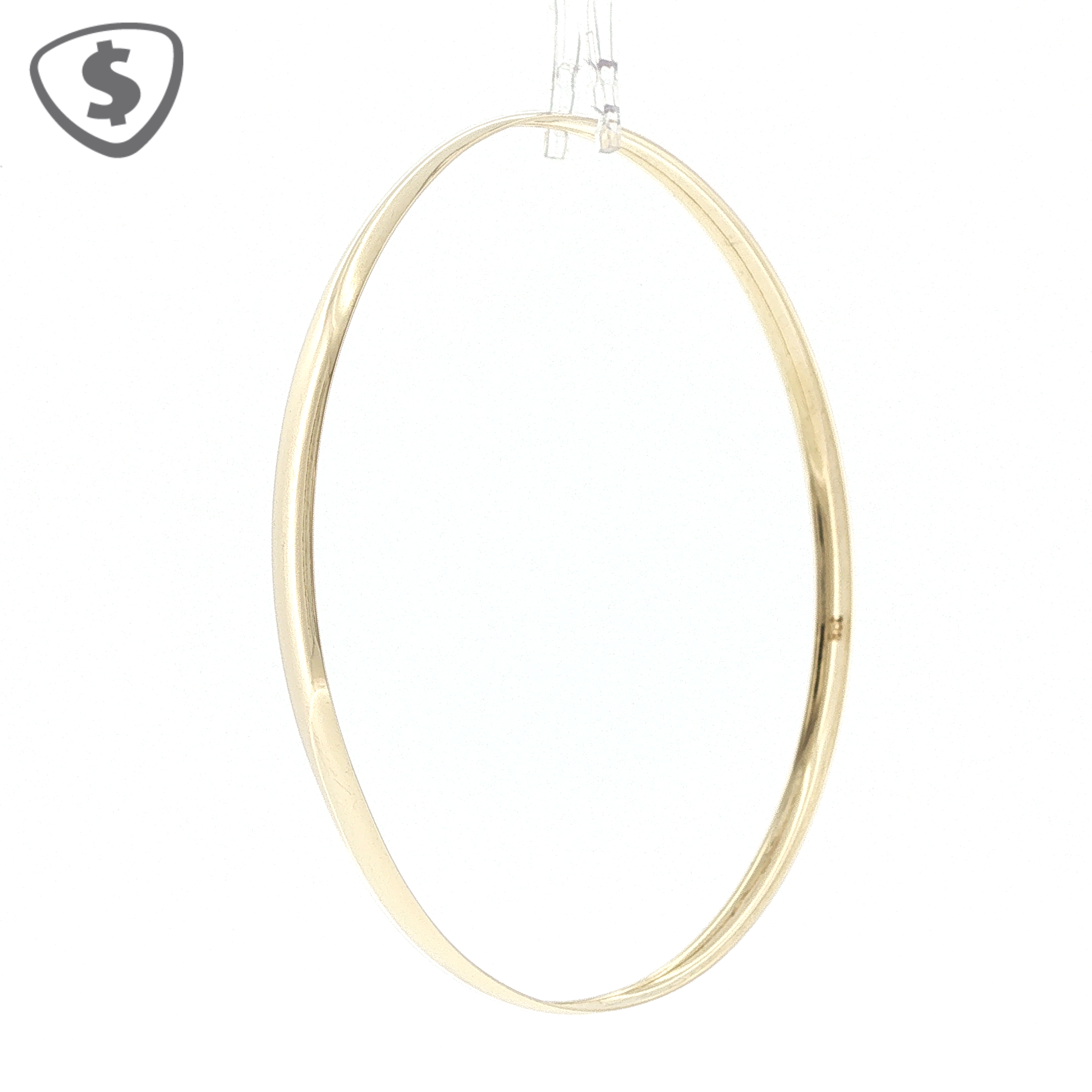 9ct Yellow Gold 4mm Slip on Bangle