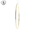 9ct Yellow Gold 2mm Hammered Bangle