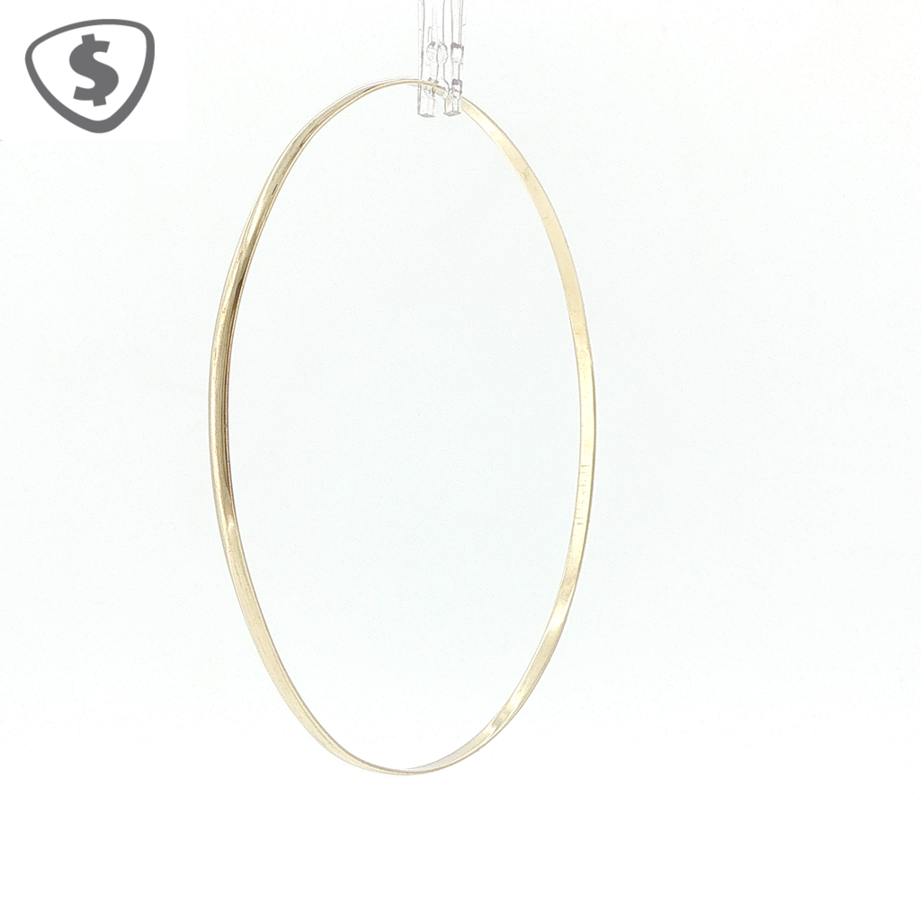 9ct Yellow Gold 2mm Slip On Bangle