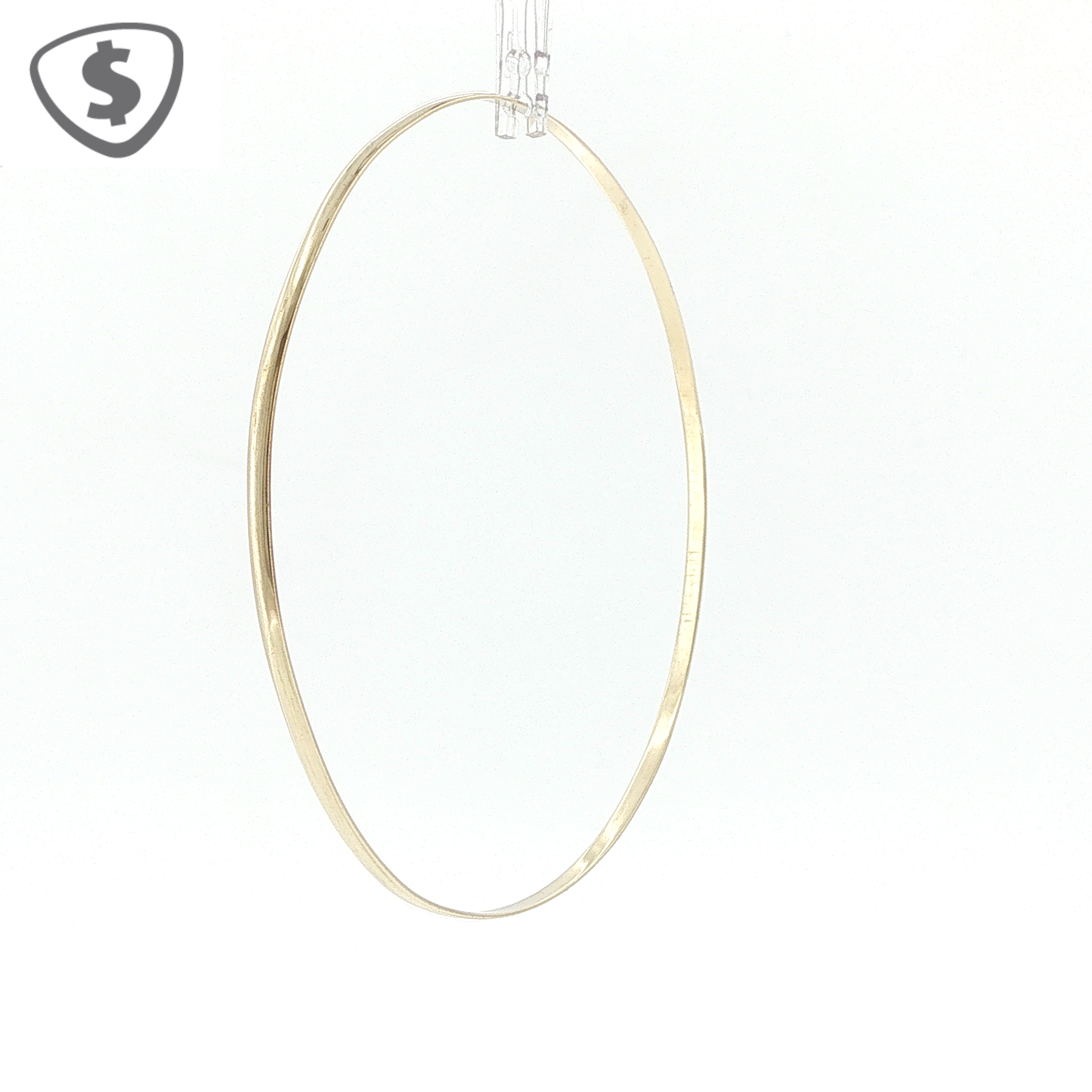 9ct Yellow Gold 2mm Slip On Bangle