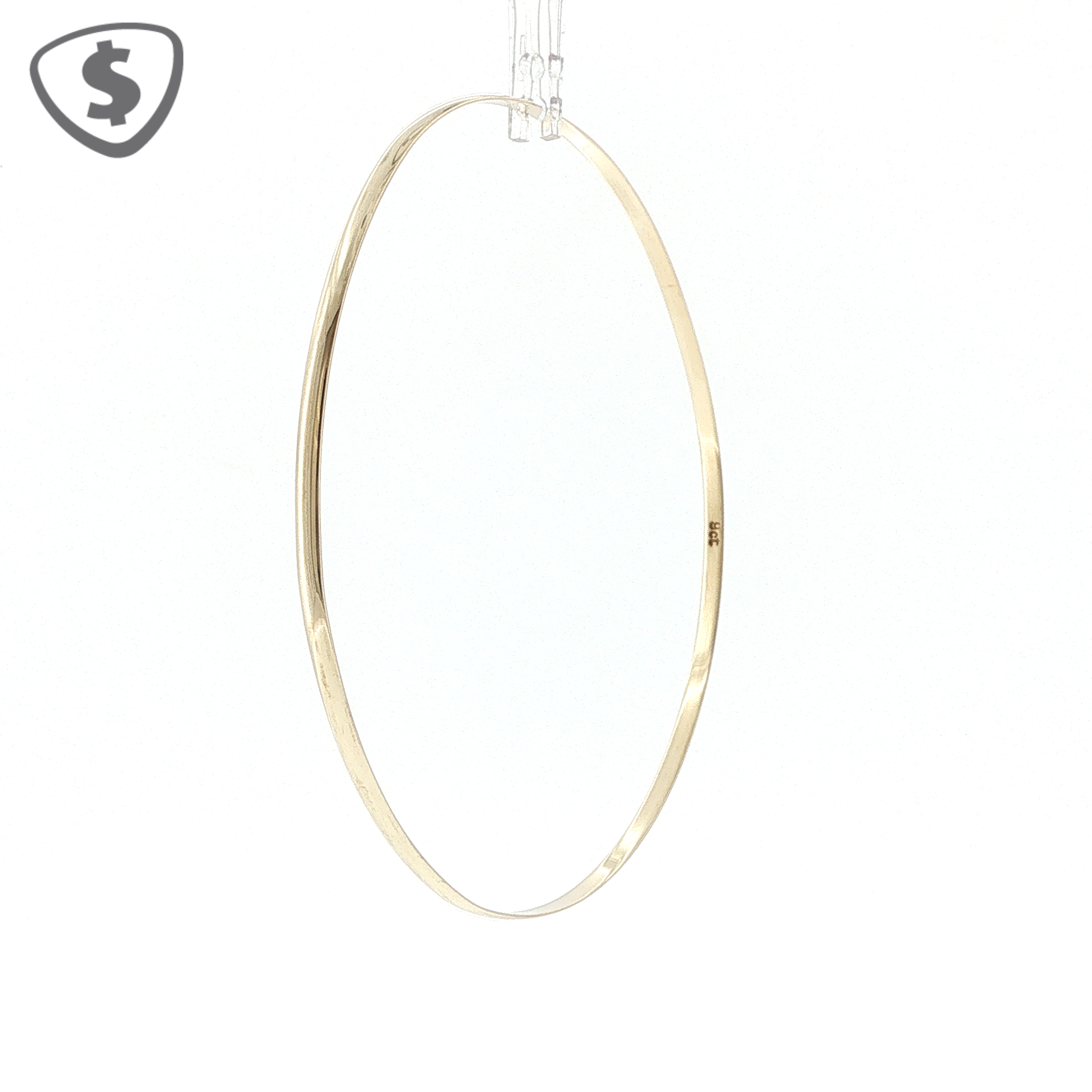 9ct Yellow Gold 2mm Slip On Bangle