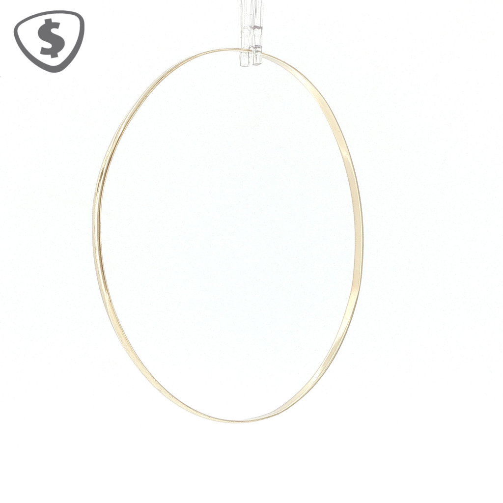 9ct Yellow Gold 2mm Slip On Bangle
