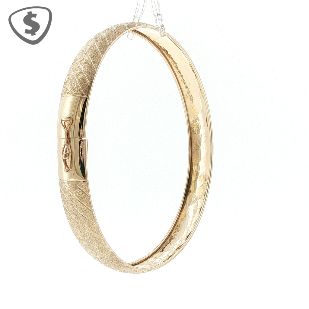 9ct Yellow Gold 9mm Bangle