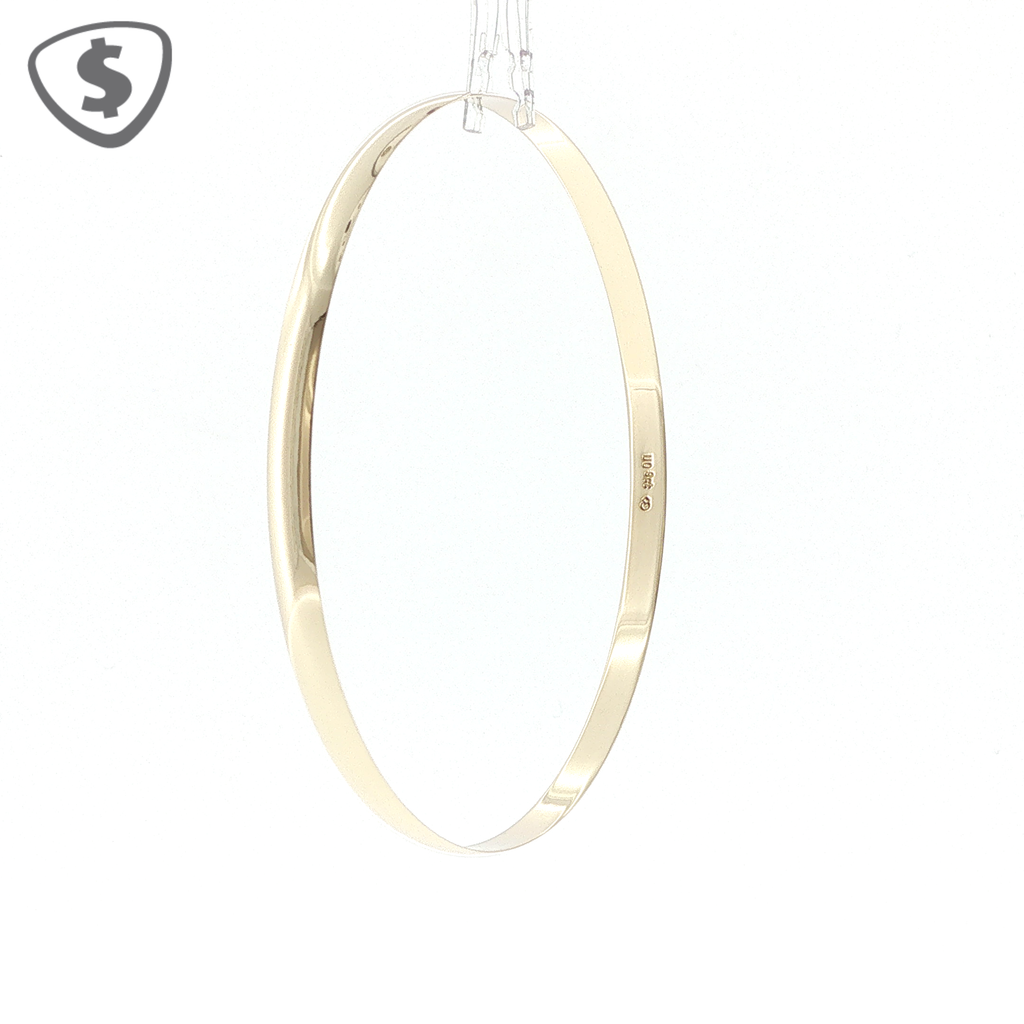 9ct Yellow Gold 4mm Slip On Bangle