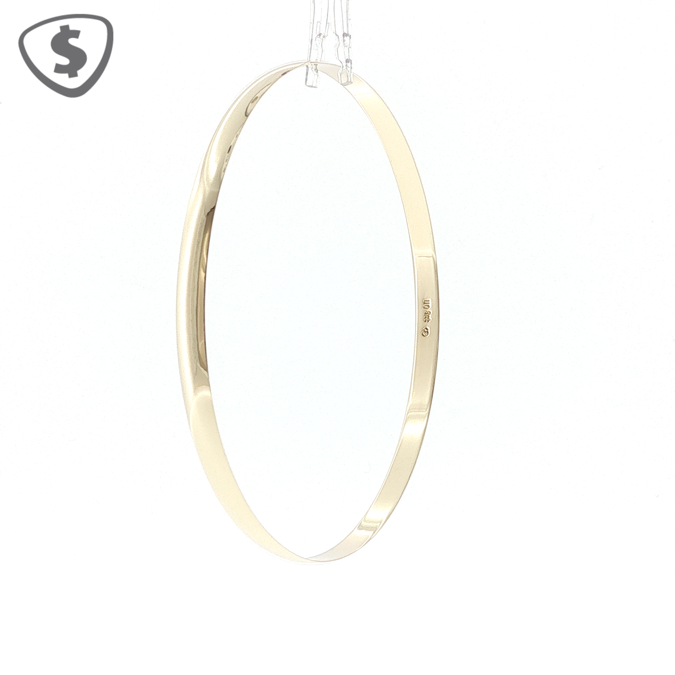9ct Yellow Gold 4mm Slip On Bangle