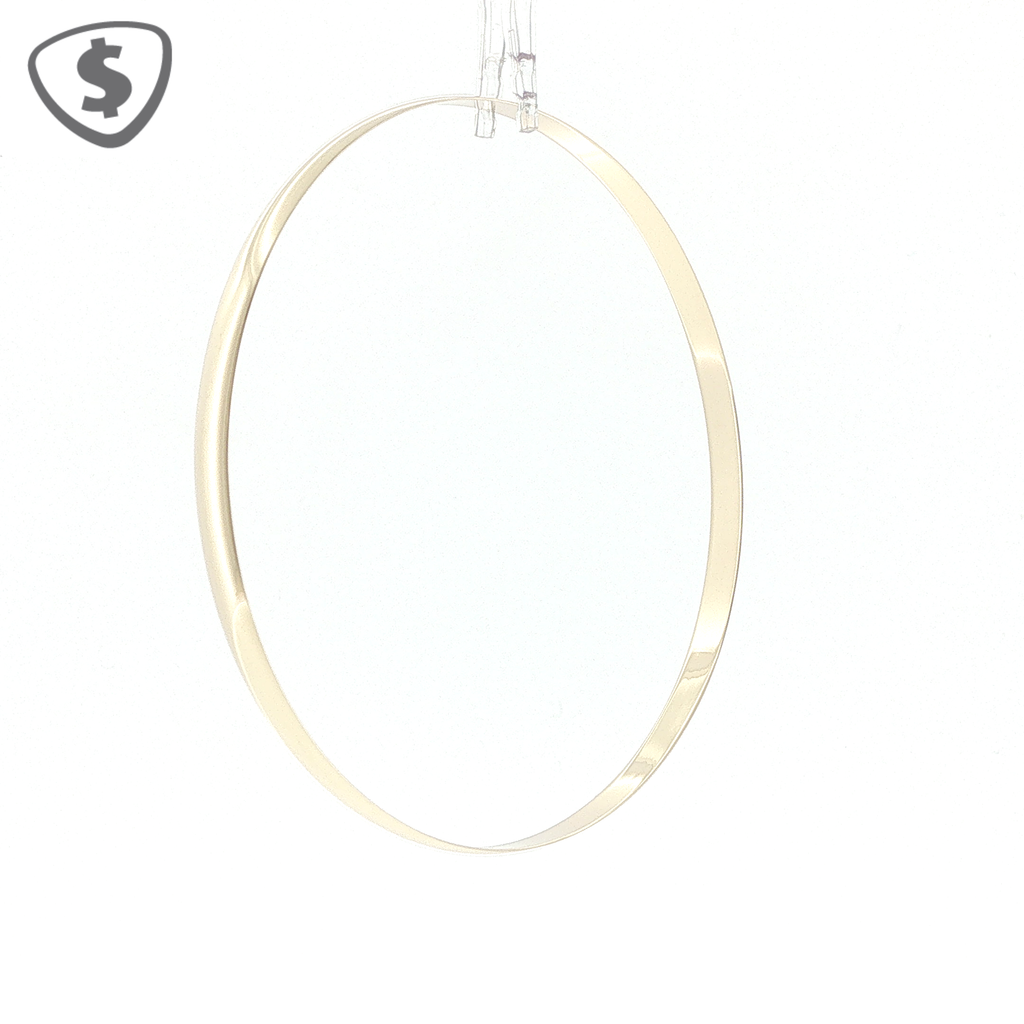 9ct Yellow Gold 4mm Slip On Bangle