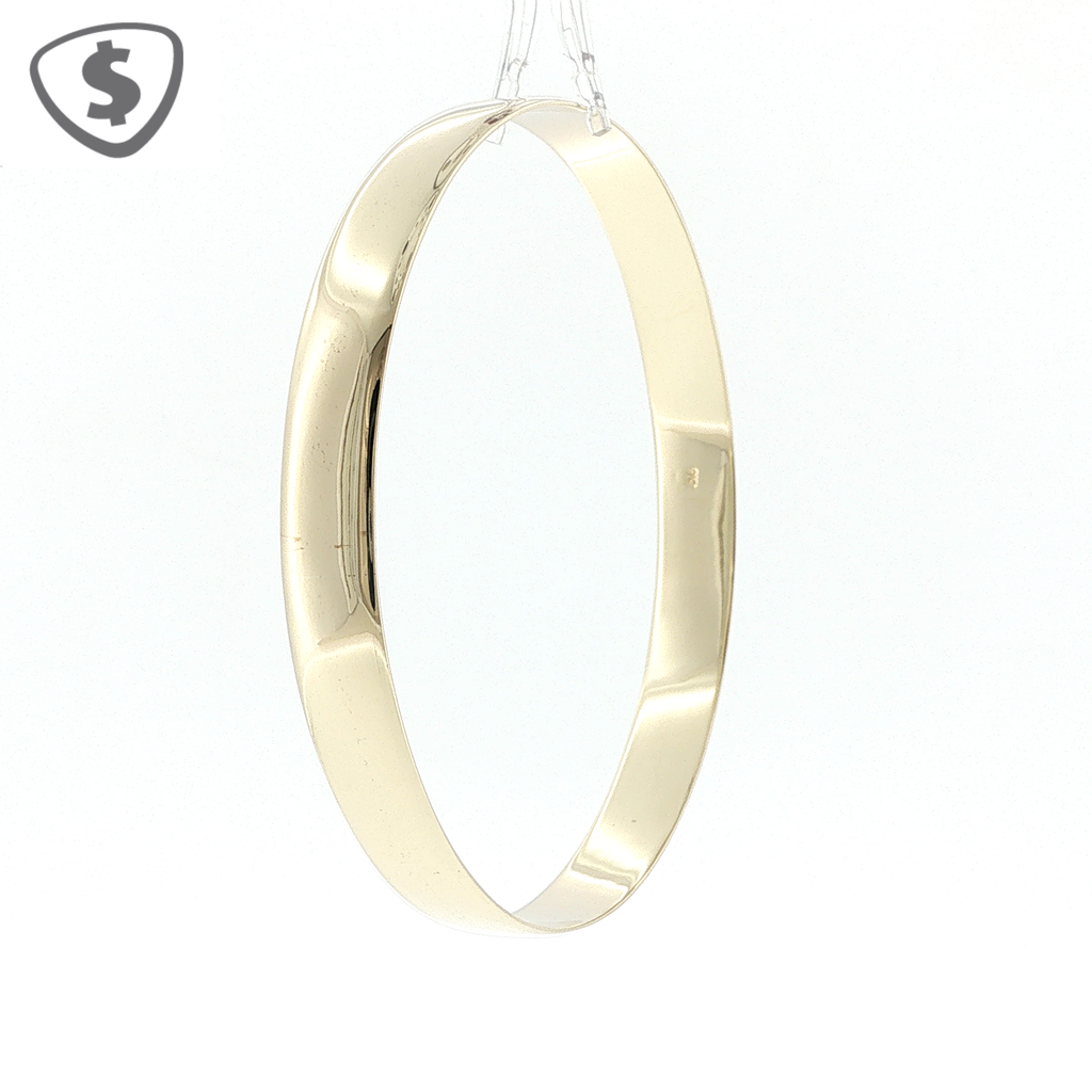 9ct Yellow Gold 8mm Solid Bangle