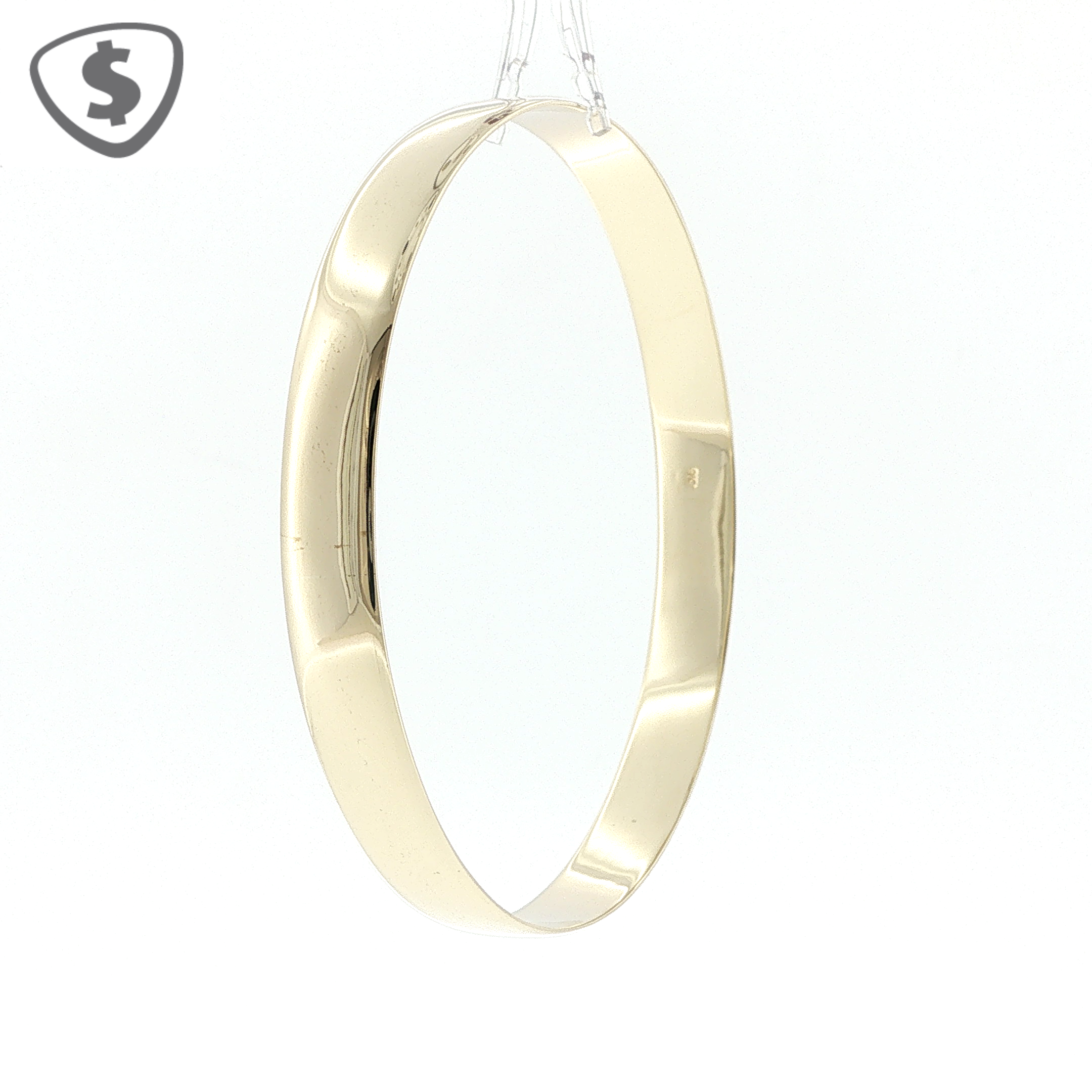 9ct Yellow Gold 8mm Solid Bangle