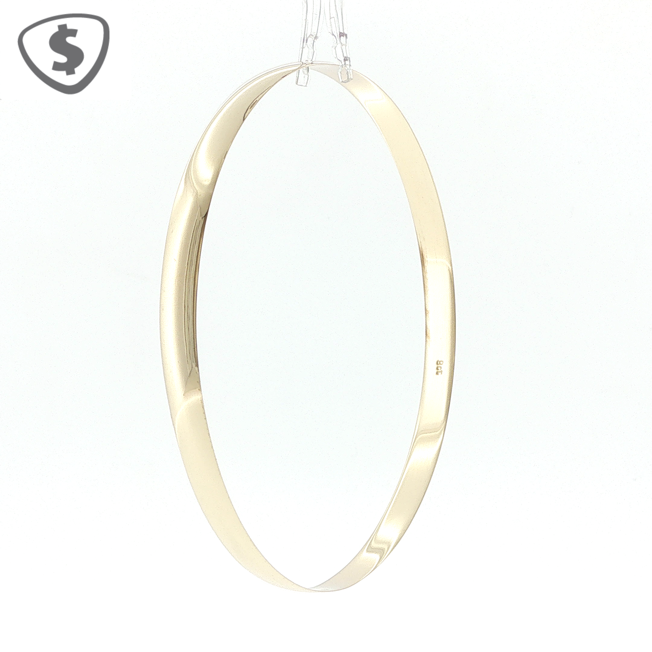 9ct Yellow Gold 6mm Slip On Bangle