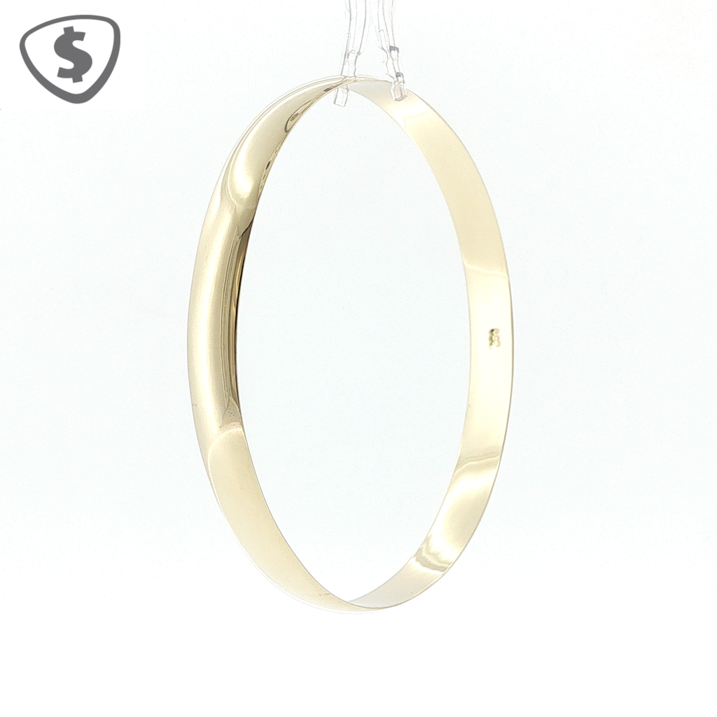 9ct Yellow Gold 7mm Slip On Bangle