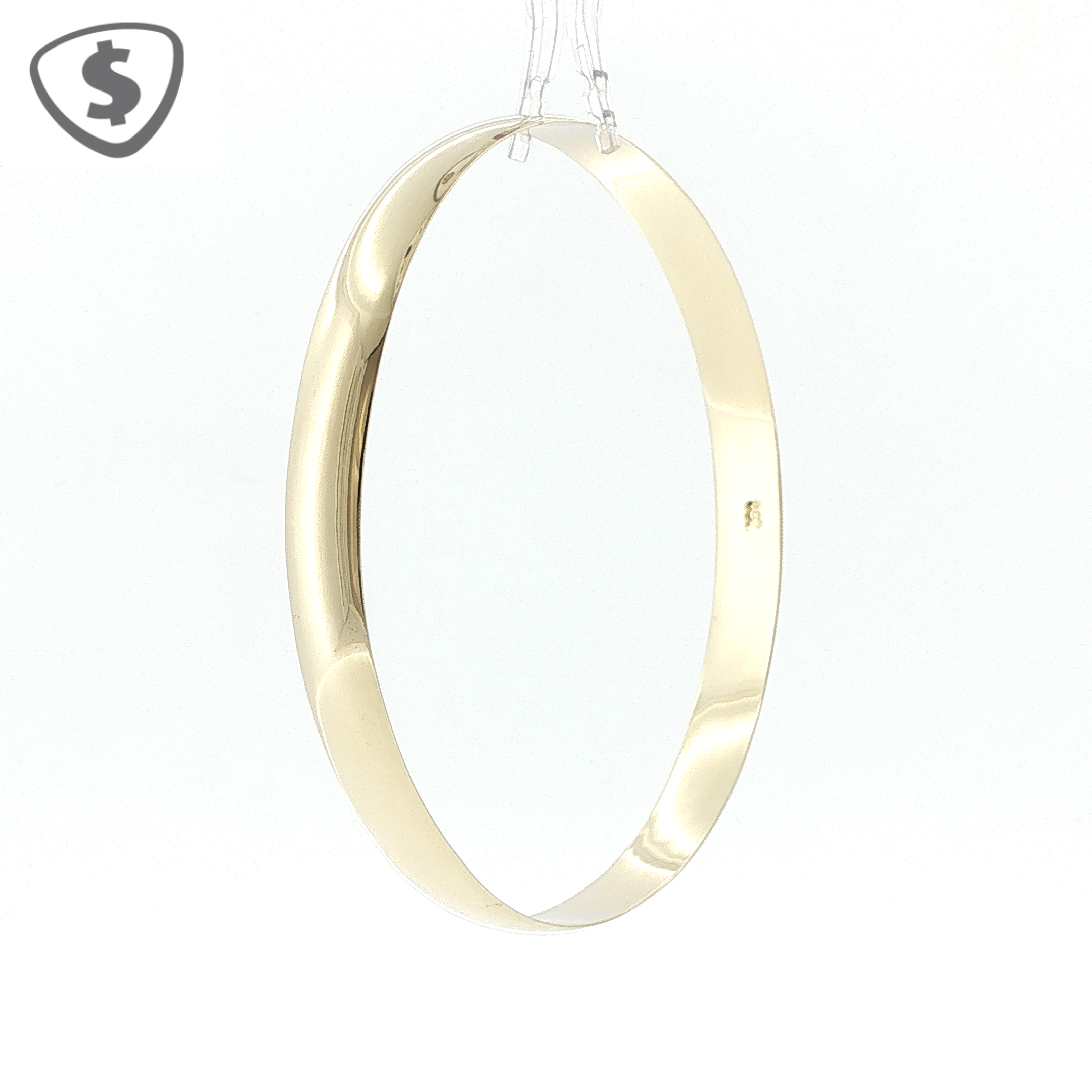 9ct Yellow Gold 7mm Slip On Bangle