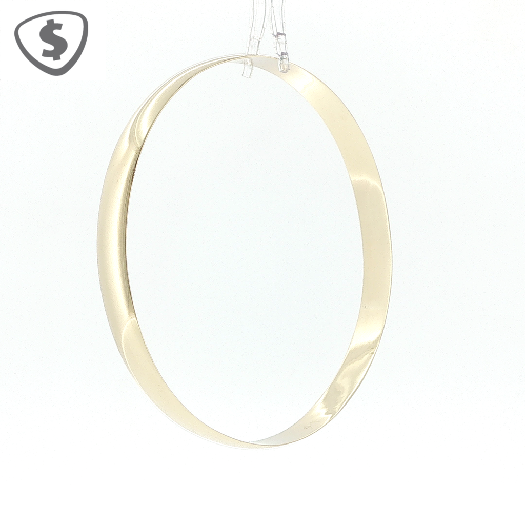 9ct Yellow Gold 7mm Slip On Bangle